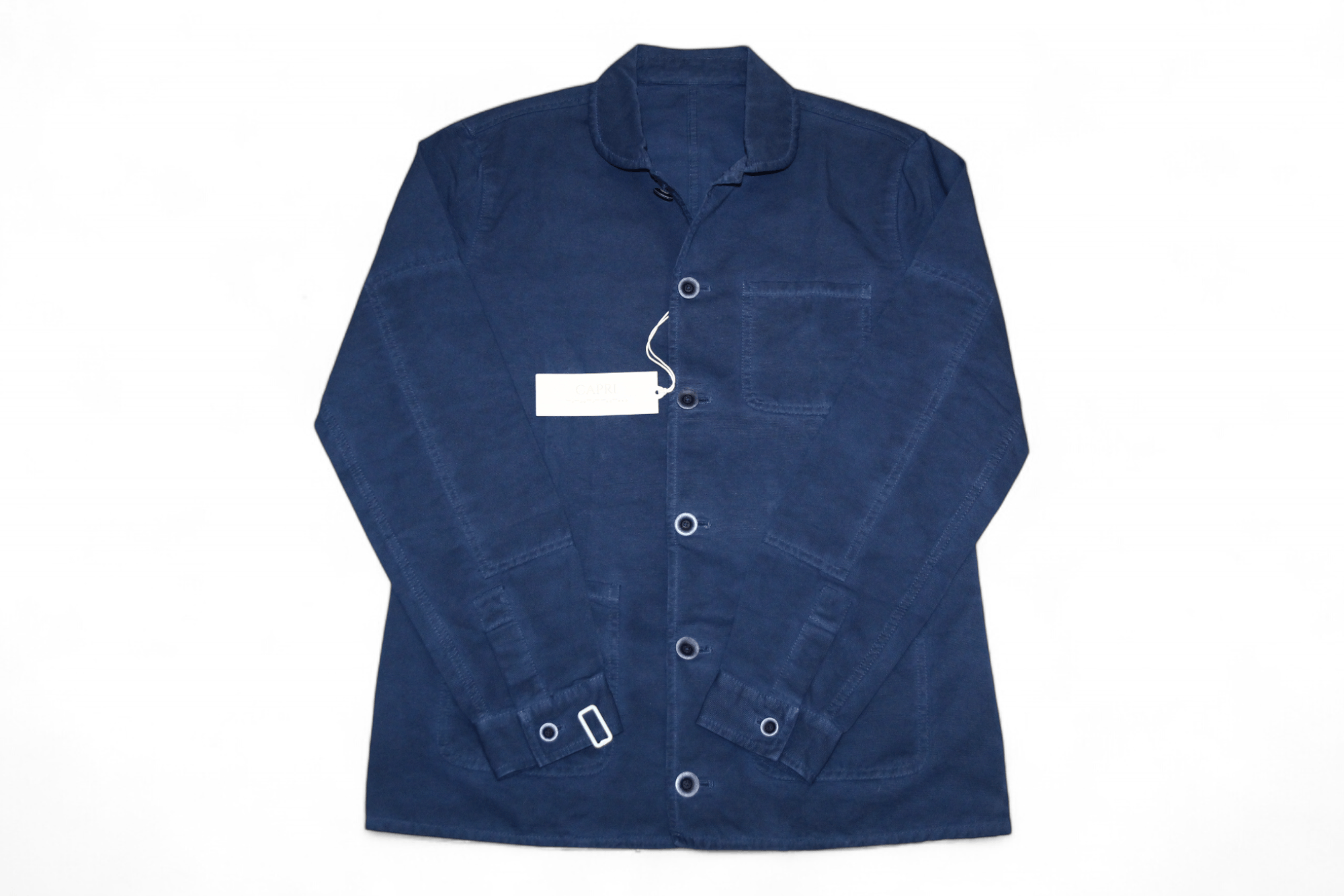 Japanese Brand DEADSTOCK💥CAPRI OSAKA-TC Indigo Dyed Chore Jacket Size US M / EU 48-50 / 2 - 1 Thumbnail