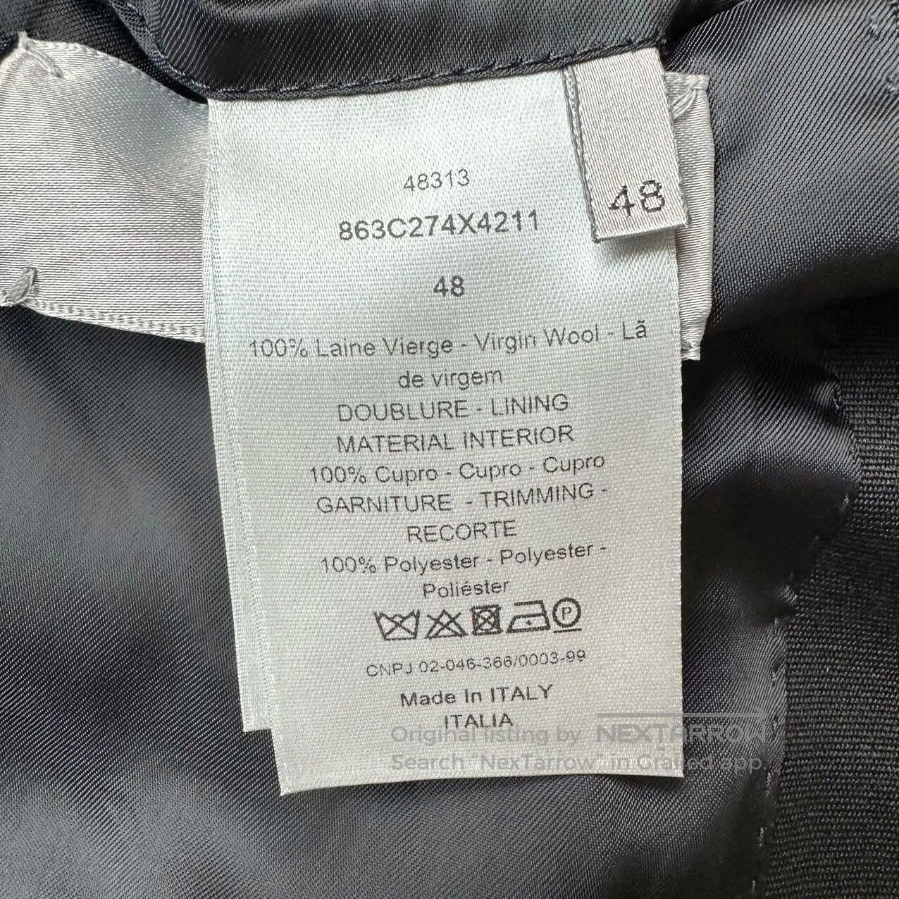 Dior Dior Homme Black Wool Stripe Logo Blazer. Size US S / EU 44-46 / 1 - 6 Thumbnail