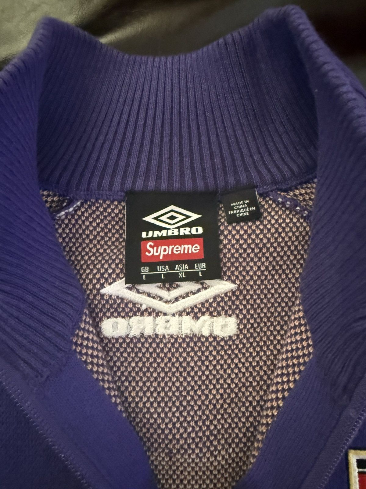 Supreme SUPREME/UMBRO ZIP UP SWEATER Size US L / EU 52-54 / 3 - 4 Thumbnail