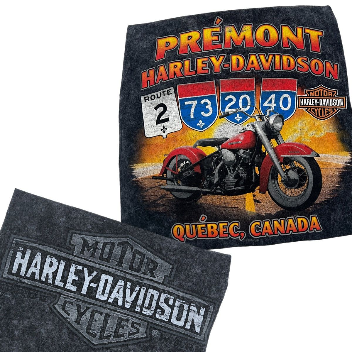 Harley Davidson × Vintage Premont Harley Davidson Quebec Canada Muscle Tank Top Size US XL / EU 56 / 4 - 1 Thumbnail