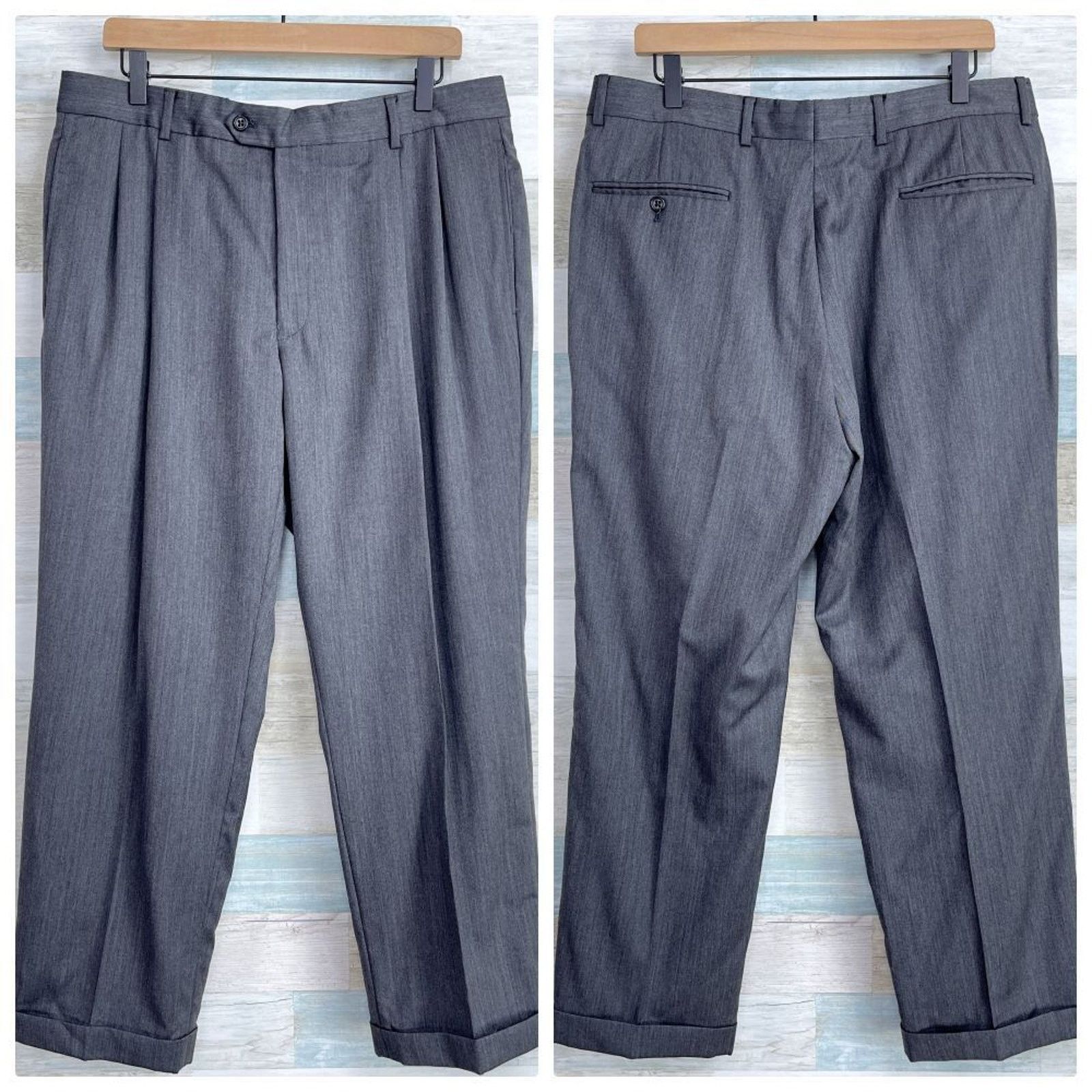 Jos. A. Bank Jos A Bank Signature Suit Gray Herringbone 40S Size 40S - 8 Thumbnail