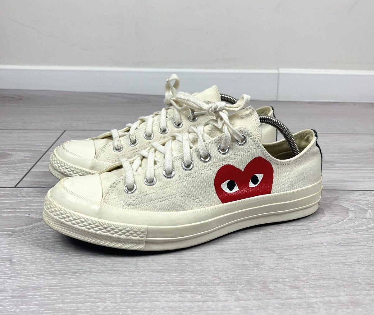 Converse Converse Play Comme Des Garcons White Heart Sneakers Shies Size US 9 / EU 42 - 6 Thumbnail