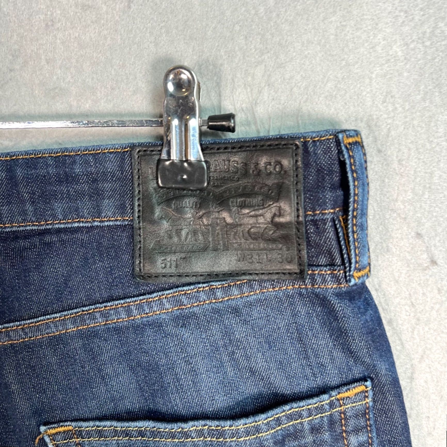 Levi's Levis 511 Jeans Mens Size 31 x 30 Blue Denim Cotton Blend Slim Fit Size US 31 - 3 Thumbnail