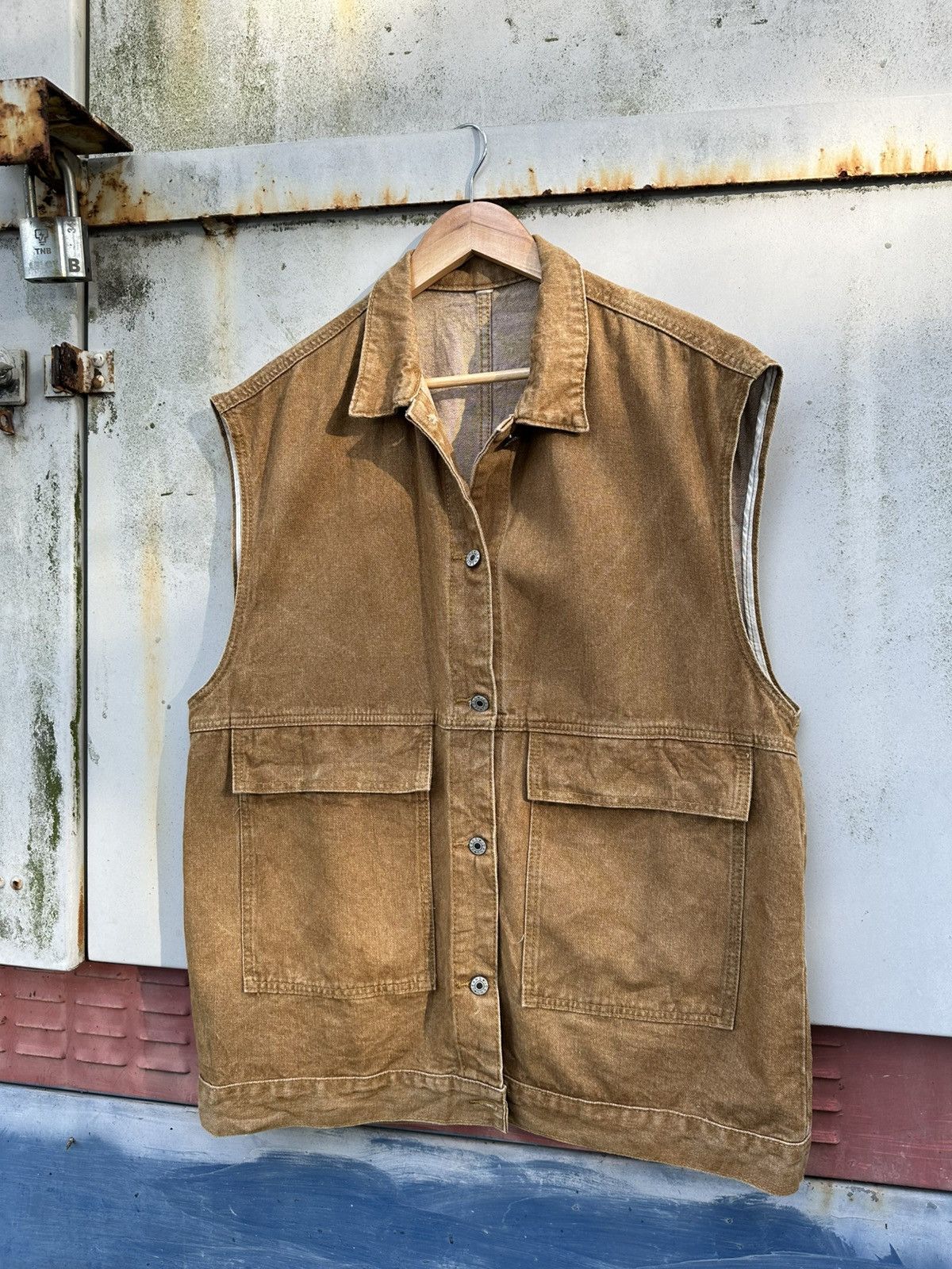 Vintage 🪖Vintage 90’s Brown Jean Tactical Vest Size US XL / EU 56 / 4 - 1 Thumbnail
