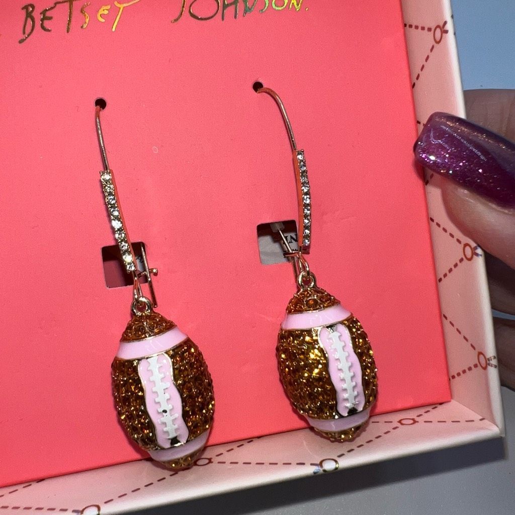 Betsey Johnson Betsey Johnson NWB Bling Football Earrings Size ONE SIZE - 2 Thumbnail