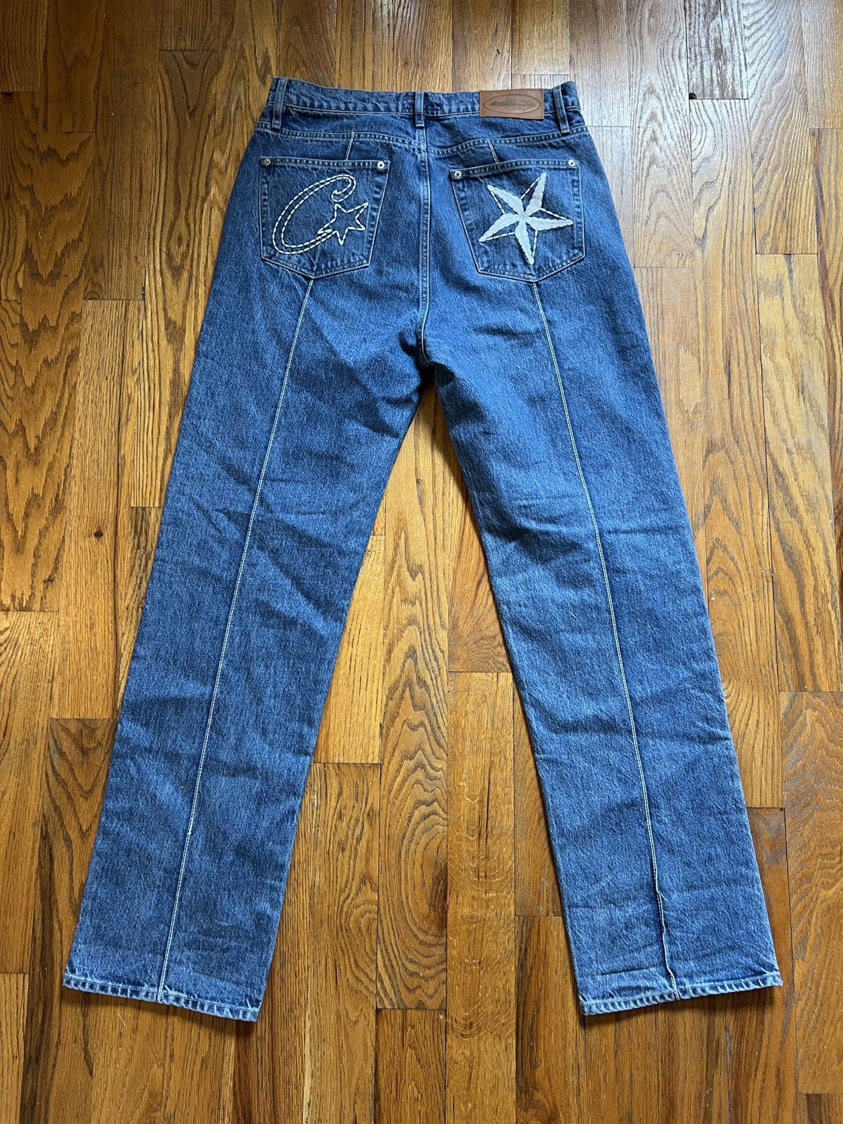 Corteiz Corteiz Pleated Star Logo Denim. Size US 34 / EU 50 - 2 Thumbnail