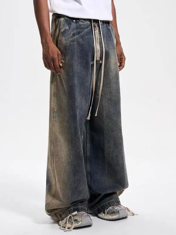Japanese Brand VIBE High street style zipper gradient washed baggy jeans Size US 34 / EU 50 - 3 Thumbnail