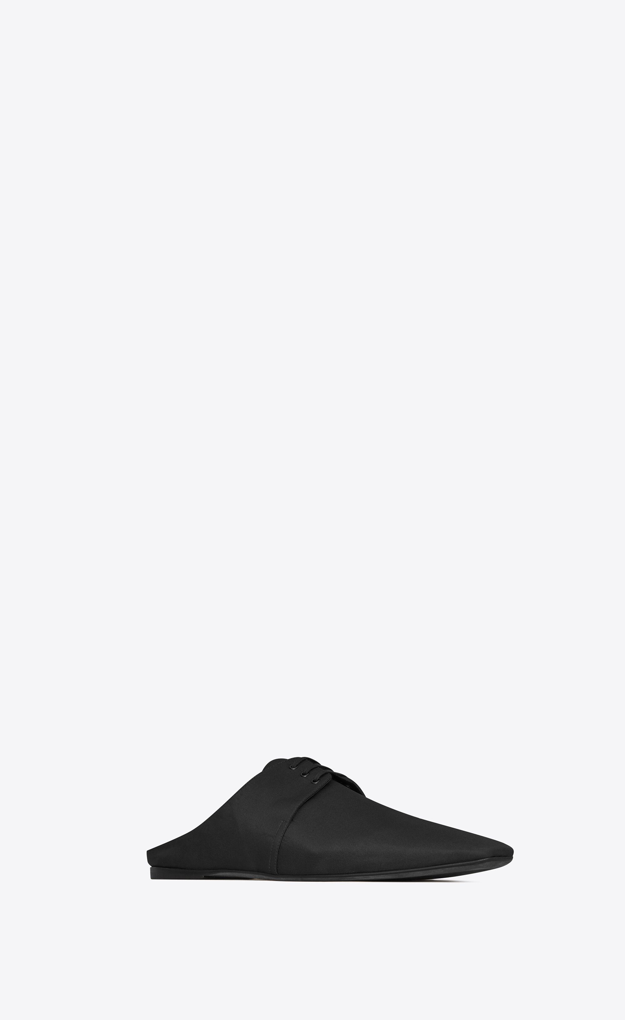 Saint Laurent Paris o1s1wg110825 731823 Terence Mules in Shantung In Black Size US 9 / EU 42 - 2 Thumbnail