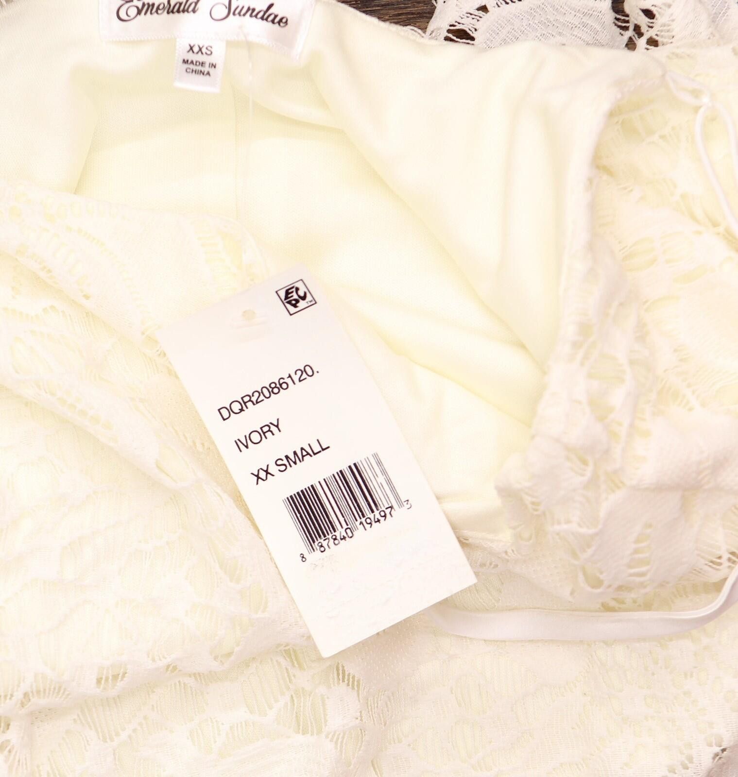 Other Nwt Emerald Sundae Slip Strap Dress Ivory Off White Xxs Size XXS / US 00 / IT 34 - 4 Thumbnail