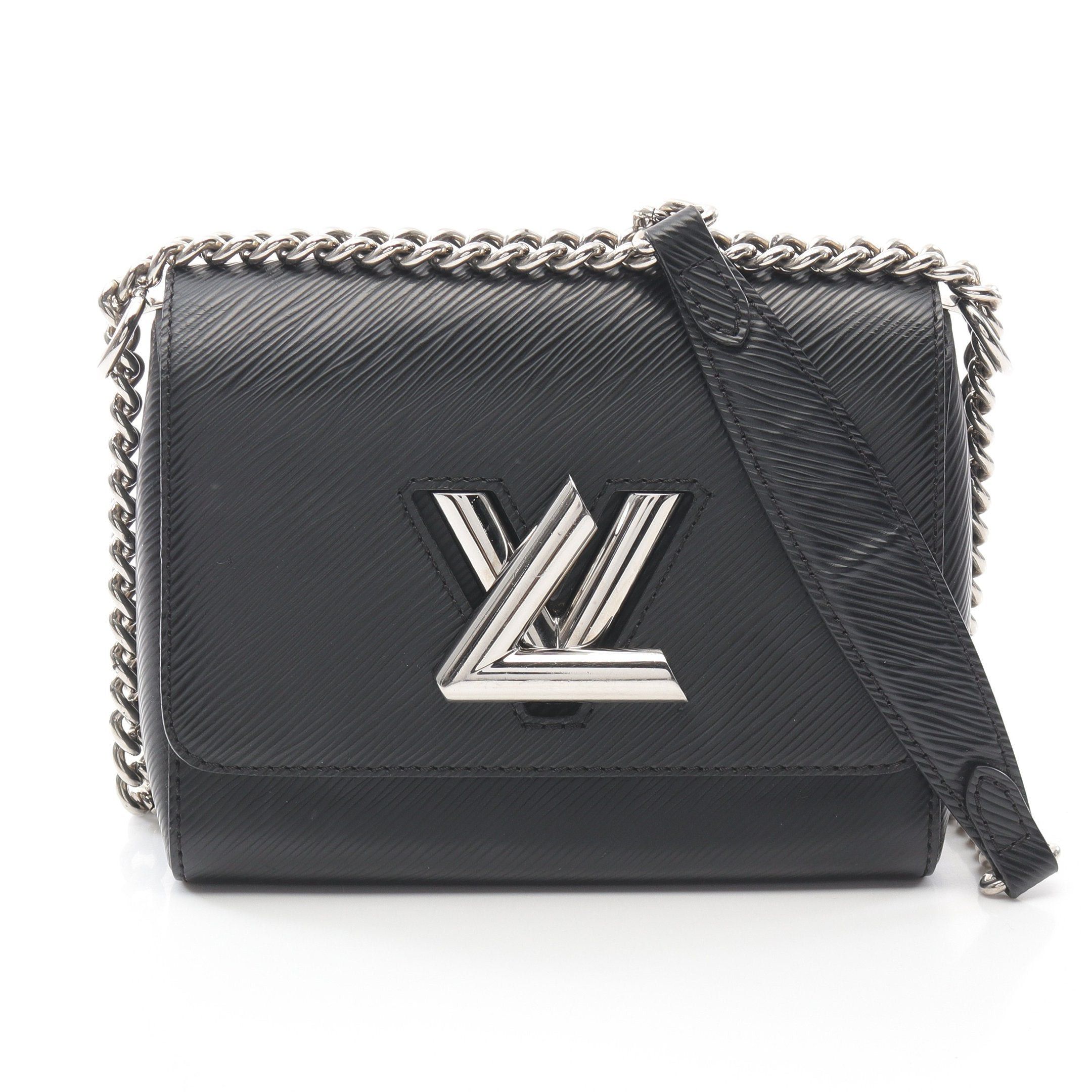 Louis Vuitton Twist Pm Epi Chain Shoulder Bag Leather Black