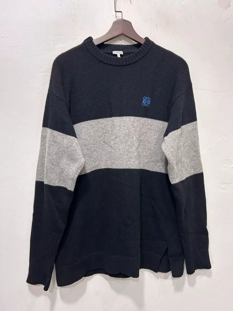 Loewe LOEWE Plaid striped knit sweater Size US L / EU 52-54 / 3 - 1 Thumbnail