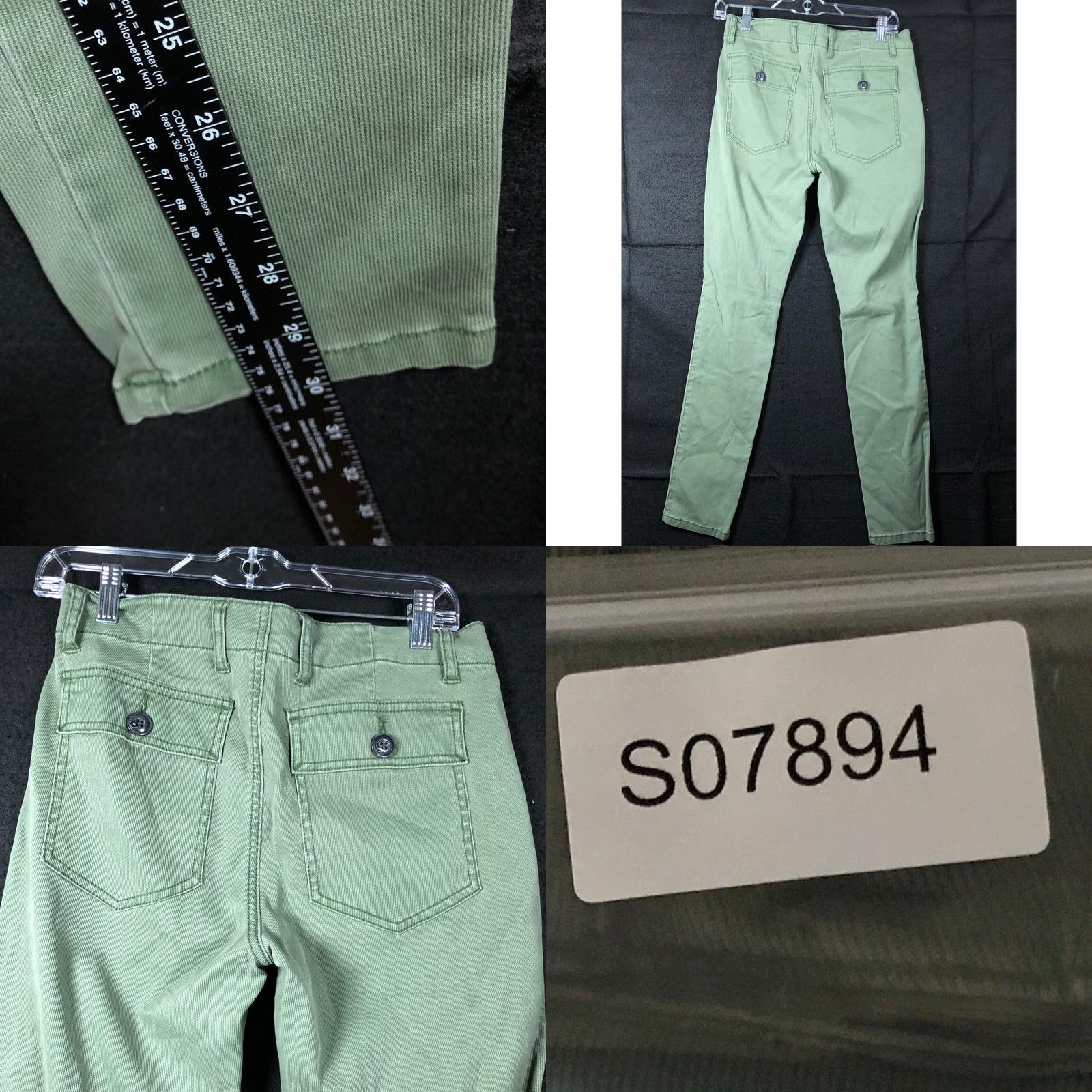 Vintage CAbi Womens Pants Green Mid Rise Quest Skinny Cords Stretch 6 Jeans Womens Size 28" / US 6 / IT 42 - 8 Thumbnail