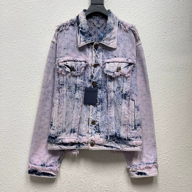 Louis Vuitton Louis Vuitton Distressed Tassel Denim Jacket-dmc Size US L / EU 52-54 / 3 - 1 Thumbnail