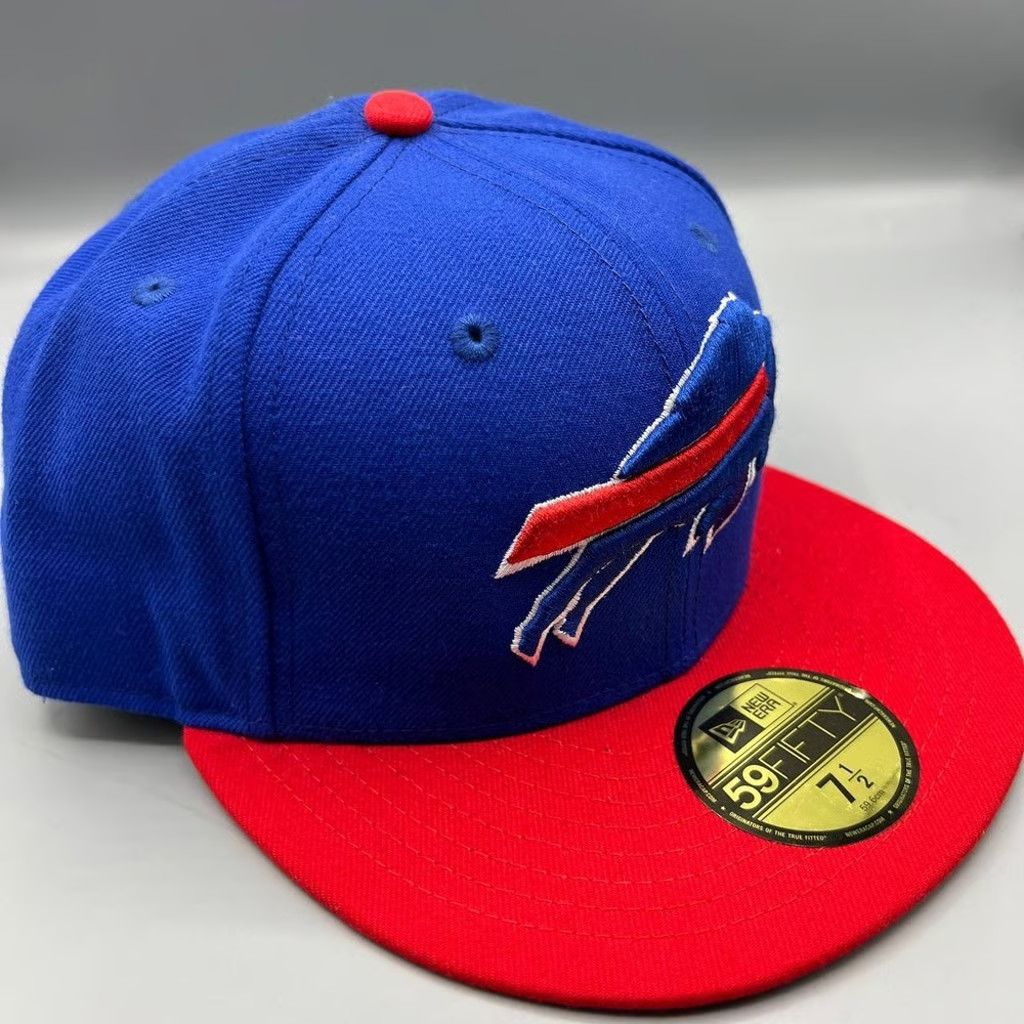 New Era Buffalo Bills Hat Men 7 1/2 59Fifty New Era NFL Fitted Cap Size ONE SIZE - 3 Thumbnail