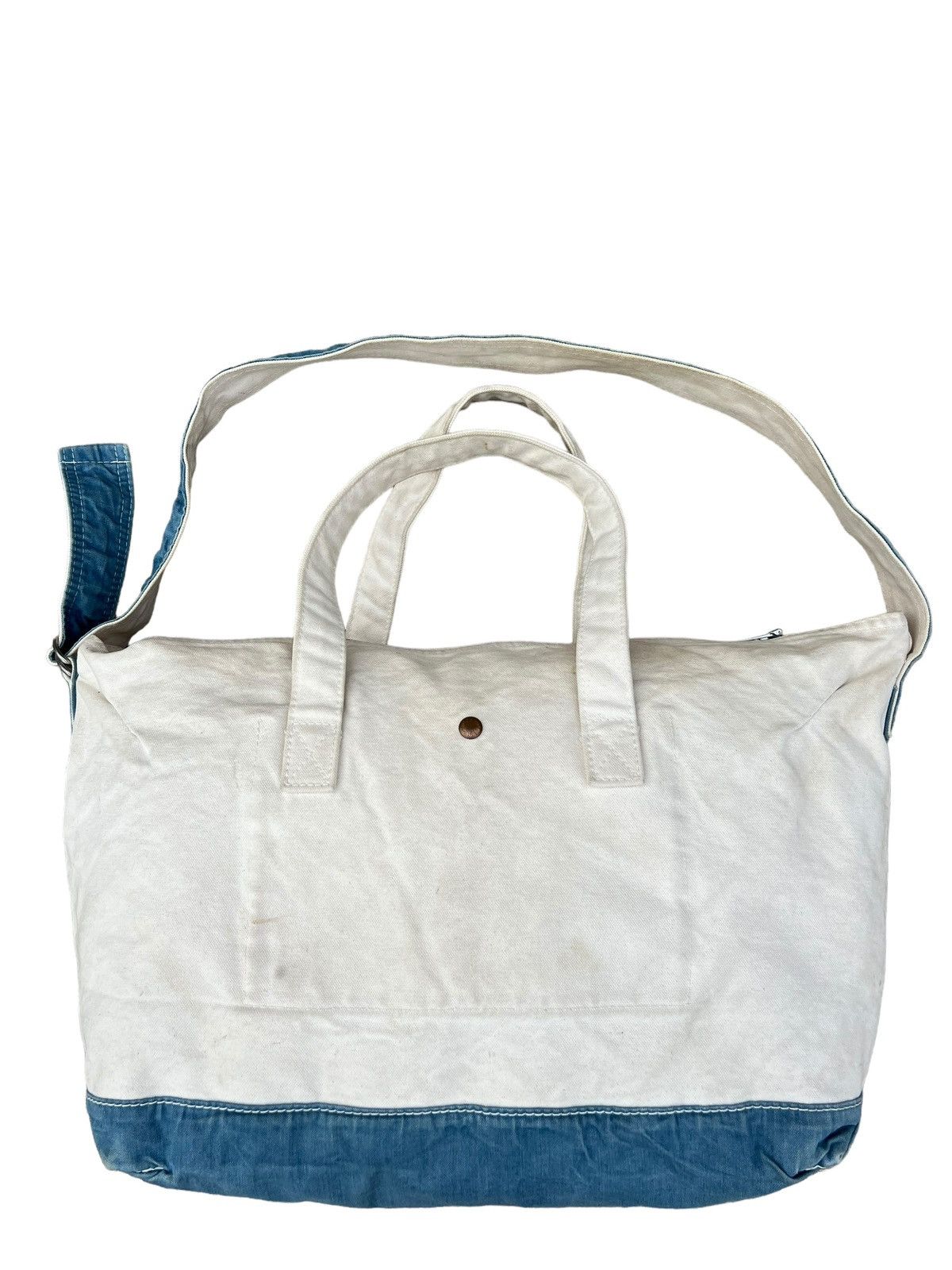 Japanese Brand Vintage Spellbound Patina Dirty Canvas 2 Way Tote Bag Size ONE SIZE - 1 Thumbnail