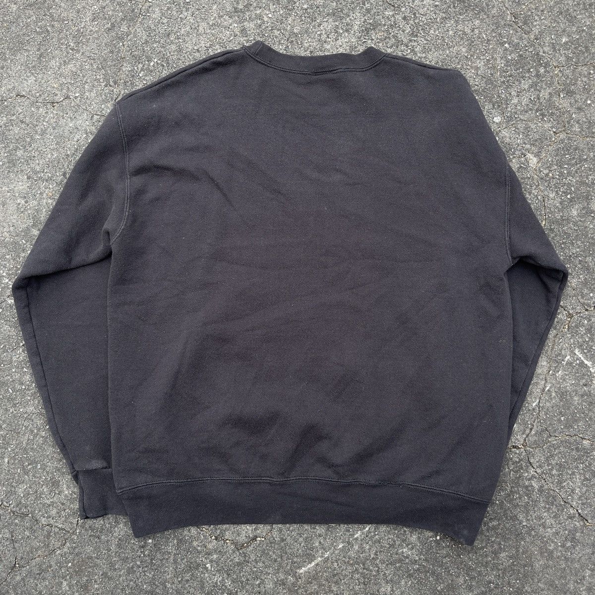 Vintage Vintage 90s Blank Black Crewneck Sweatshirt Size US XL / EU 56 / 4 - 5 Thumbnail