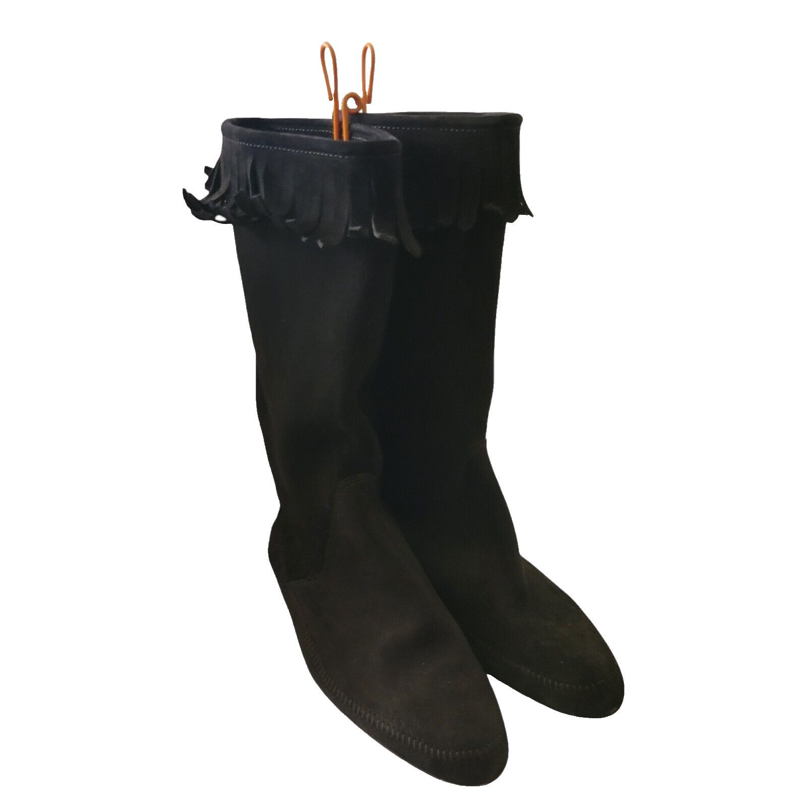 Jimmy Choo Jimmy Choo Wave Suede Fringe Trim Mid-Calf Flat Boots 39.5 Size US 8.5 / IT 38.5 - 3 Thumbnail
