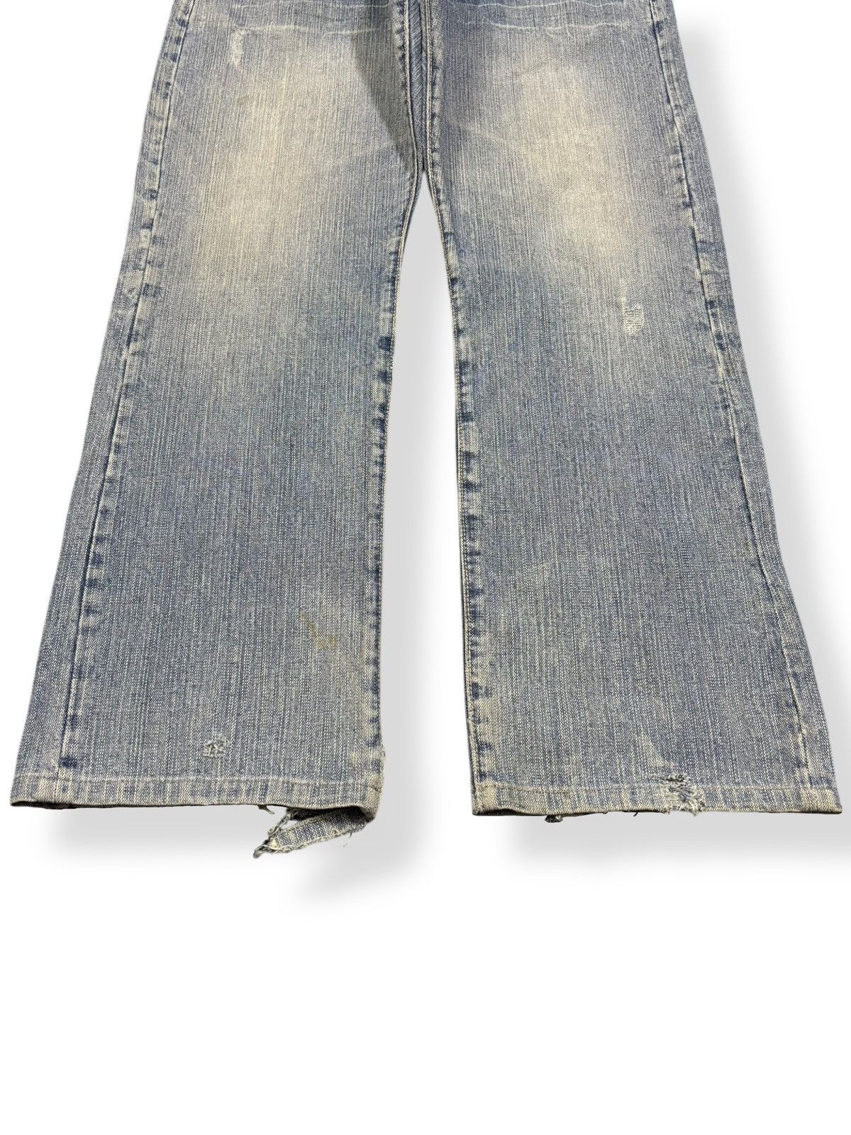 Karakuri Tamashii Vintage Japanese Brand Floral Whisker Baggy Distressed Jeans Size US 33 - 6 Thumbnail