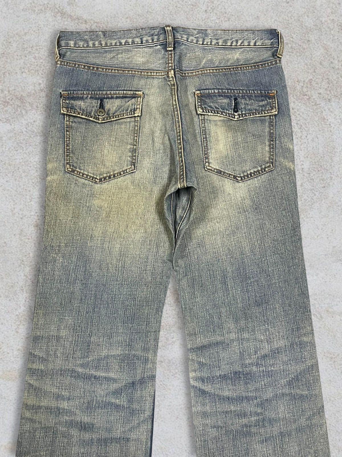 ABAHOUSE Japanese Denim Abahouse High Waist Blue Wash Ripped Jeans Size 32" / US 10 / IT 46 - 4 Thumbnail