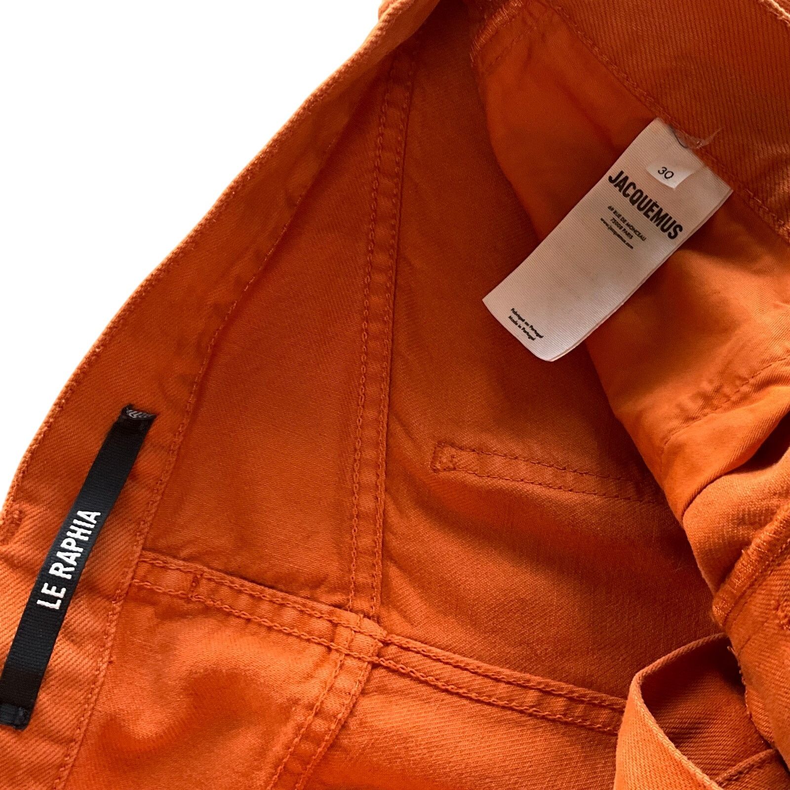 Jacquemus JACQUEMUS: Men's Orange "Le Raphia" Jeans - 30 Size US 30 / EU 46 - 6 Thumbnail