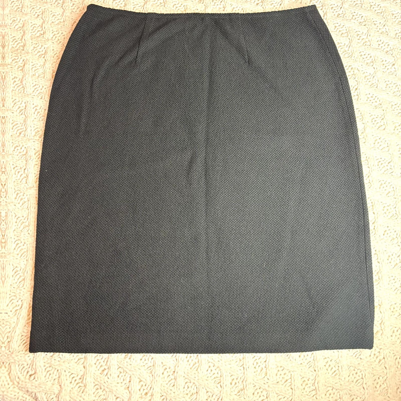 St. John St. John $795 Caviar Women's Textured Wool Blend Pencil Skir Size 34" / US 12 / IT 48 - 4 Thumbnail