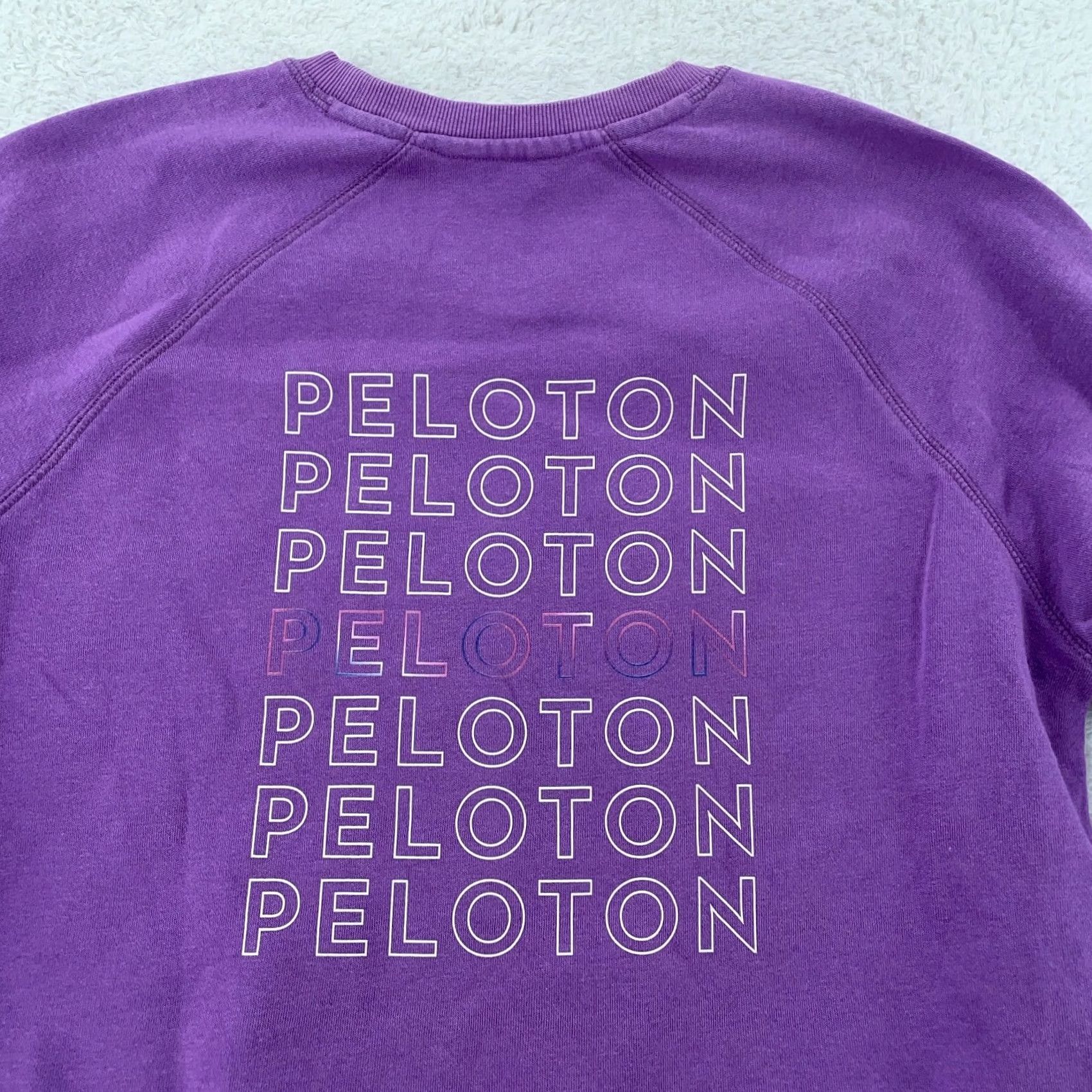 Vintage Peloton Sweatshirt Women Medium Purple Fleece Lined Cozy Warm Winter Long Sleeve Size M / US 6-8 / IT 42-44 - 5 Thumbnail