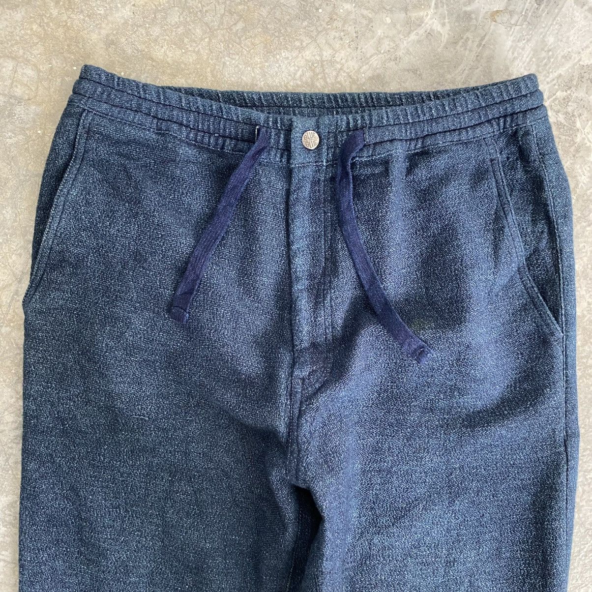 Blue Blue Japan Blue Blue Japan Drawstring Indigo Dyed Sweat Pants Size US 31 - 8 Thumbnail