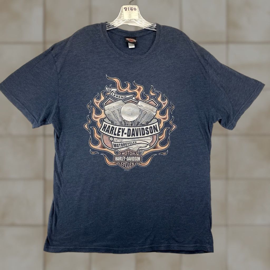 Harley Davidson Harley Davidson T Shirt XL Double Sided Super Thin Flame Engine Women's Size XL / US 12-14 / IT 48-50 - 1 Thumbnail