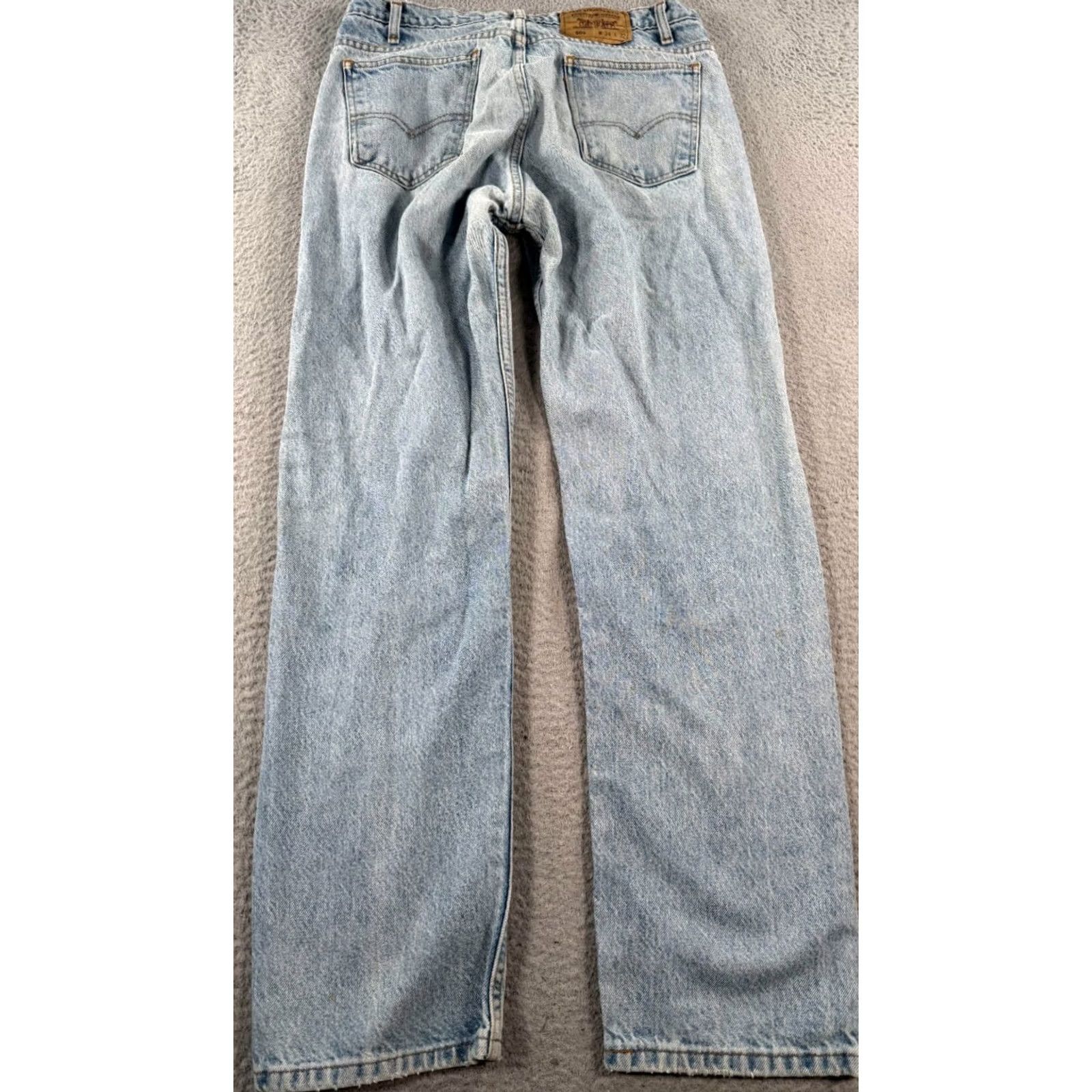 Levi's VINTAGE Levi’s 505 Jeans Men 32x30 Blue Denim Straight Logo Pockets 90s Orange Tab H Size US 34 / EU 50 - 2 Thumbnail