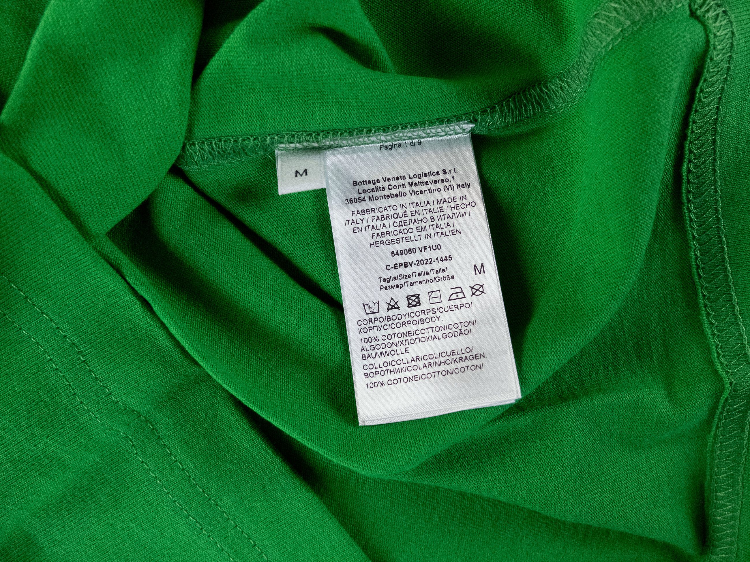 Bottega Veneta BOTTEGA VENETA parakeet green jersey cotton t-shirt Medium q Size M / US 6-8 / IT 42-44 - 5 Thumbnail