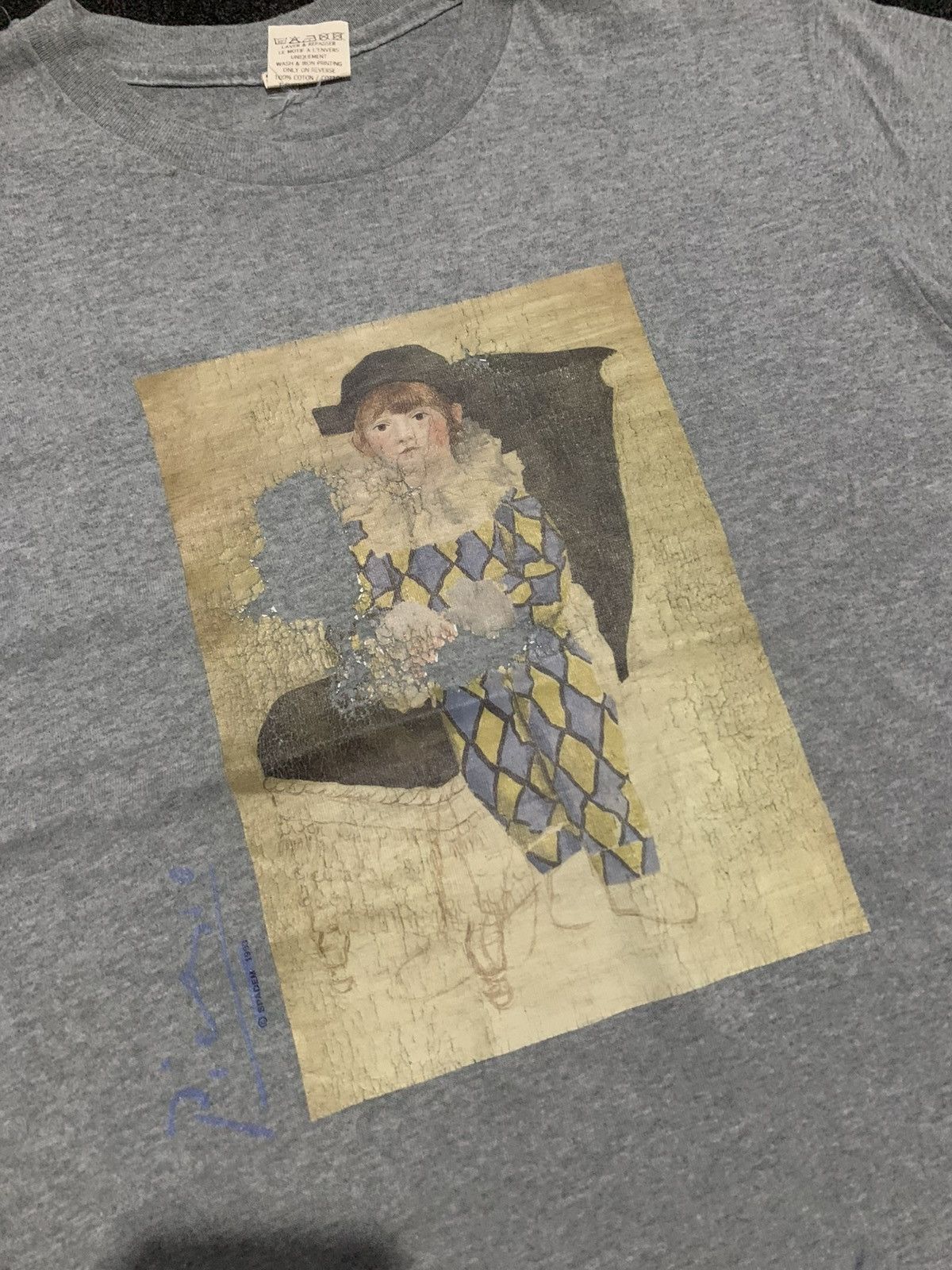 Vintage Vintage 1993 Picasso Art Tee -"Paul en Arlequin" (Harlequin) Size US L / EU 52-54 / 3 - 3 Thumbnail