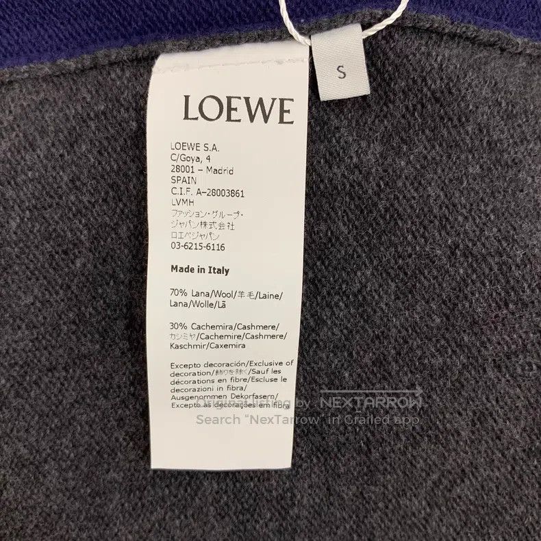 Loewe Loewe Color-blocked logo embroidered wool collar single-br Size S / US 4 / IT 40 - 7 Thumbnail