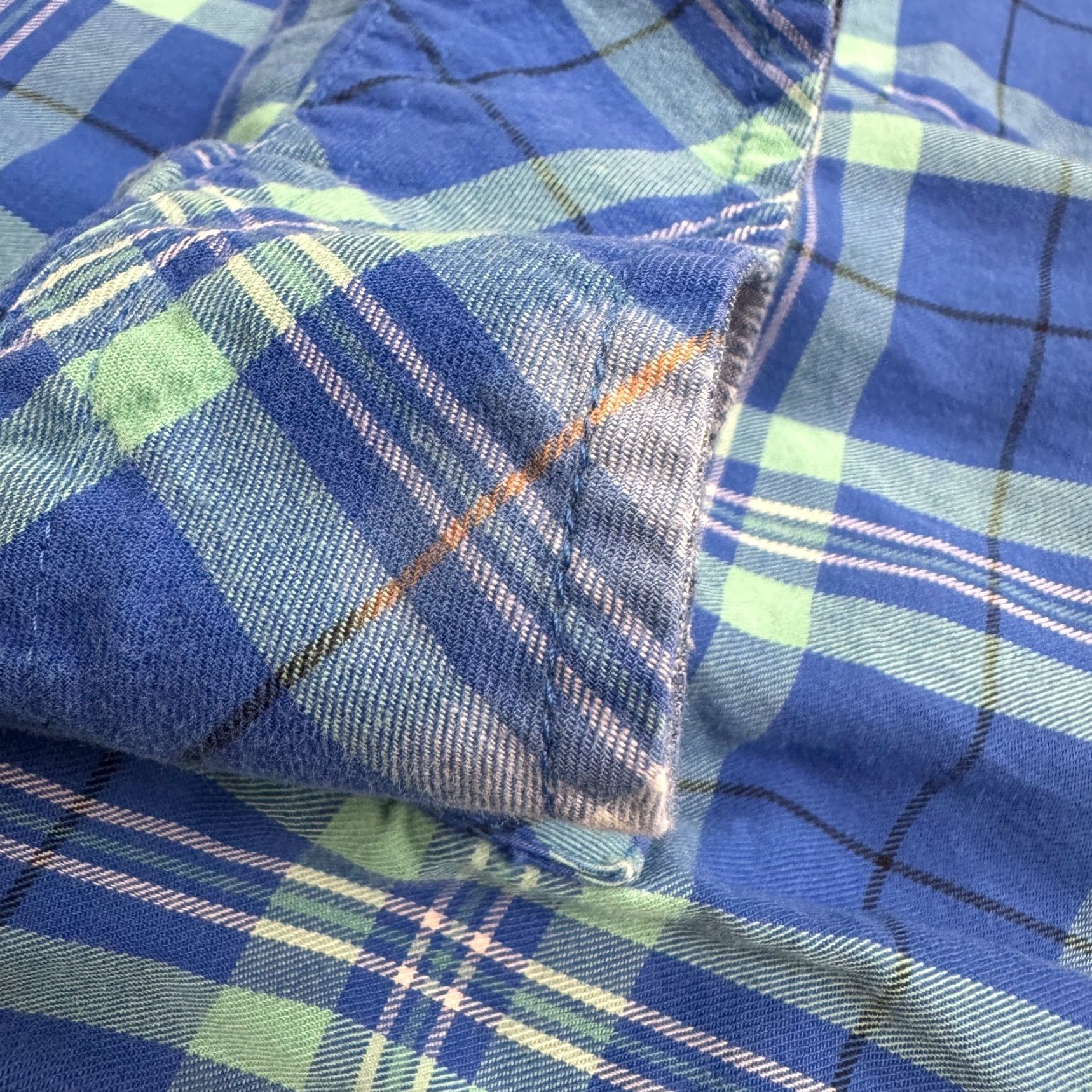 Talbots Talbots Shirt Women XL Blue Plaid Cotton Roll Tab Sleeve Button-Up Size XL / US 12-14 / IT 48-50 - 4 Thumbnail