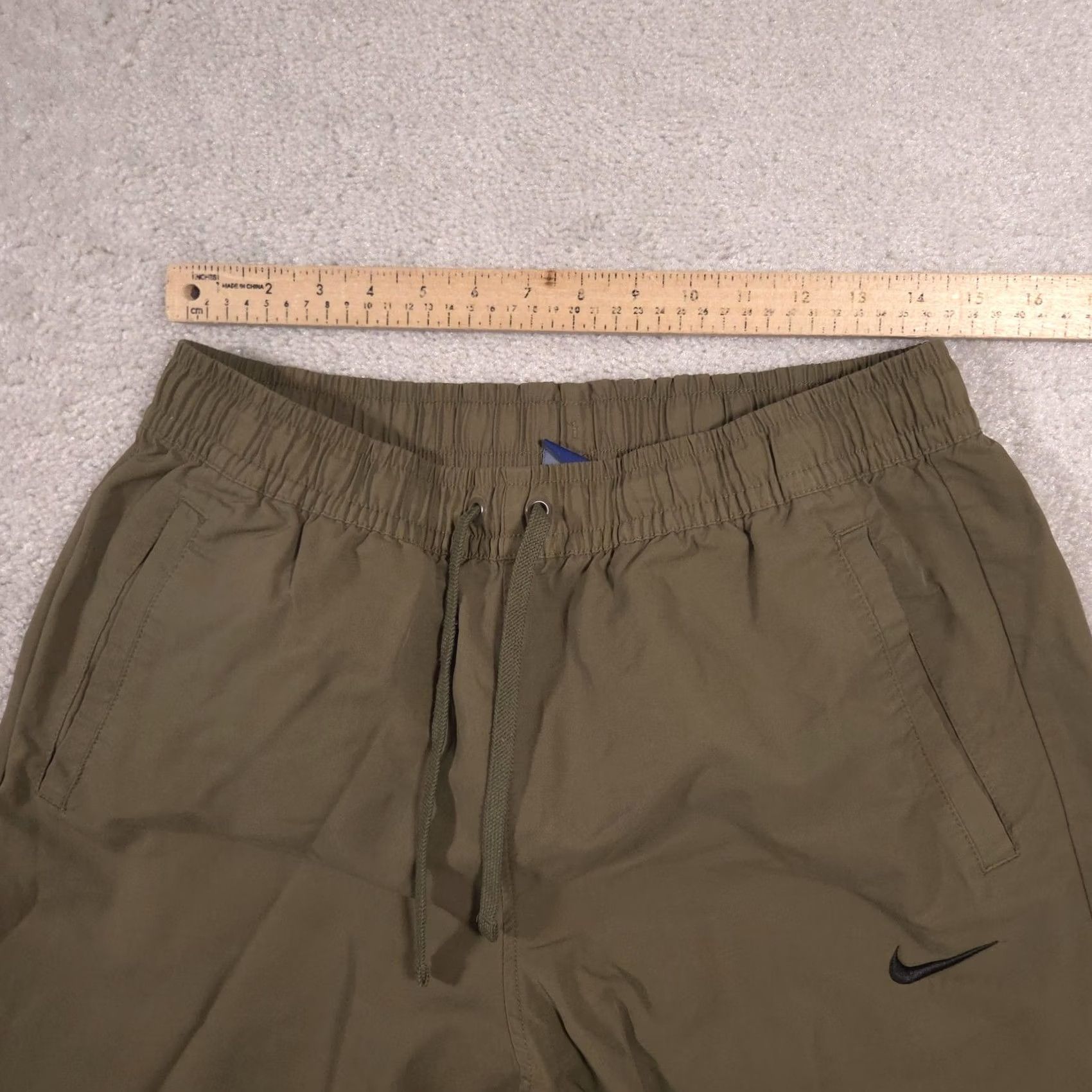 Nike Nike Womens Large Green Woven Joggers Elastic Waist Swoosh Athletic Casual Pants Size 36" / US 14 / IT 50 - 7 Thumbnail