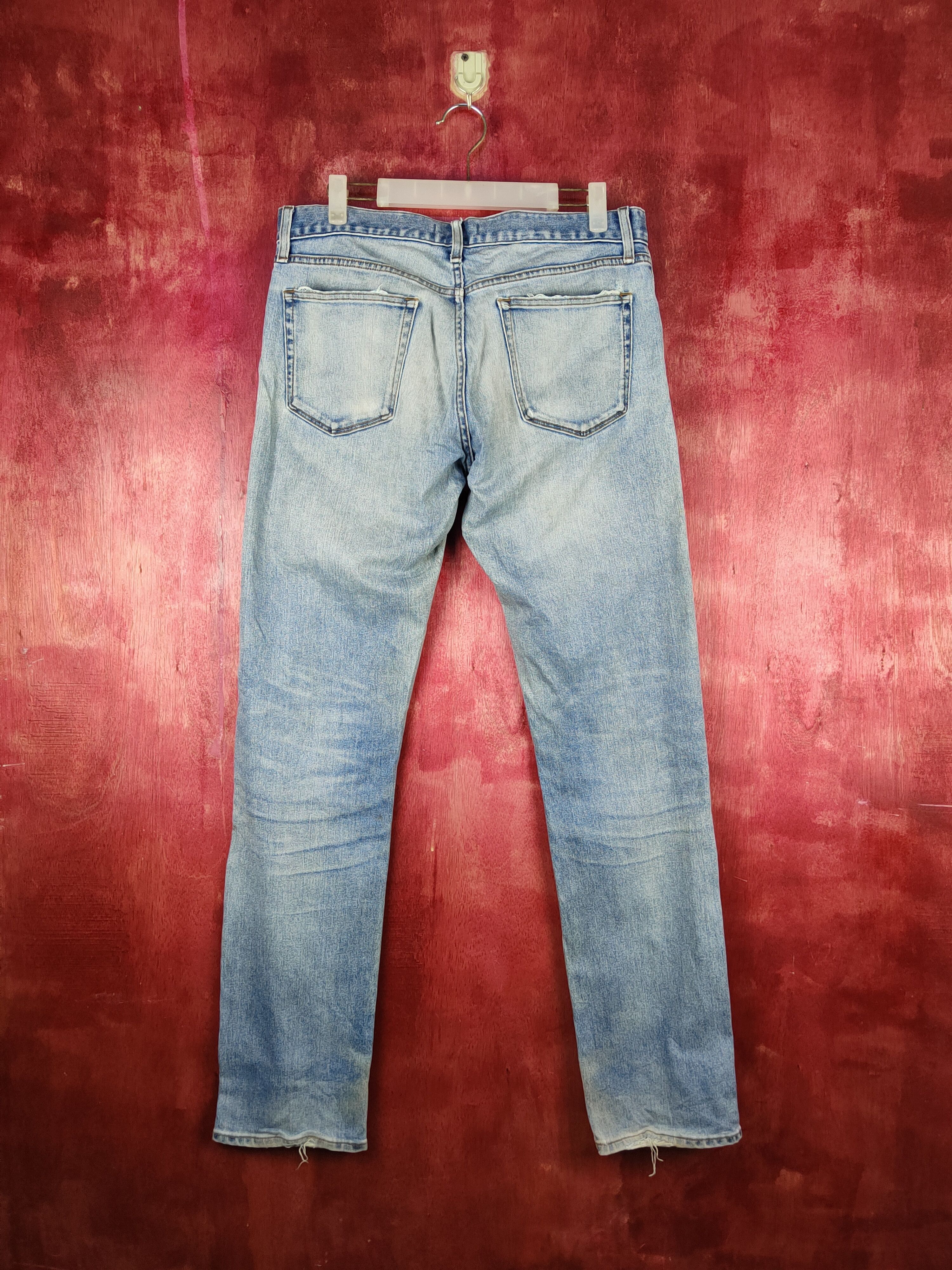 Japanese Brand Uniqlo Blue Distressed Multipocket Denim #S1583 Size US 31 - 7 Thumbnail