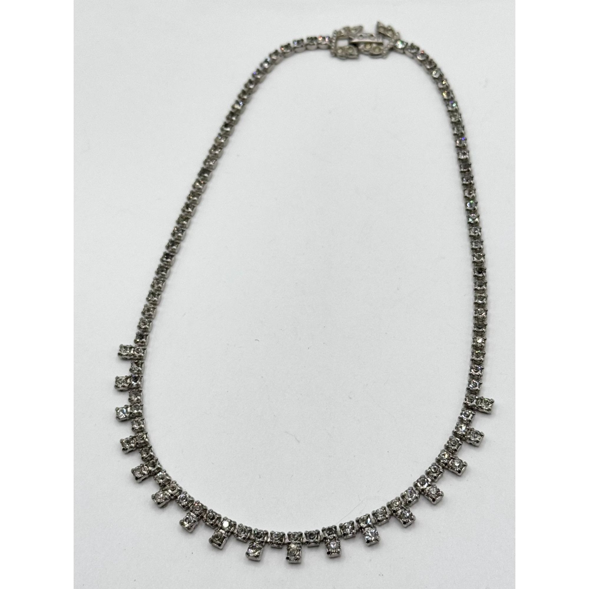 Vintage Art deco estate rhinestone collar necklace Size ONE SIZE - 3 Thumbnail