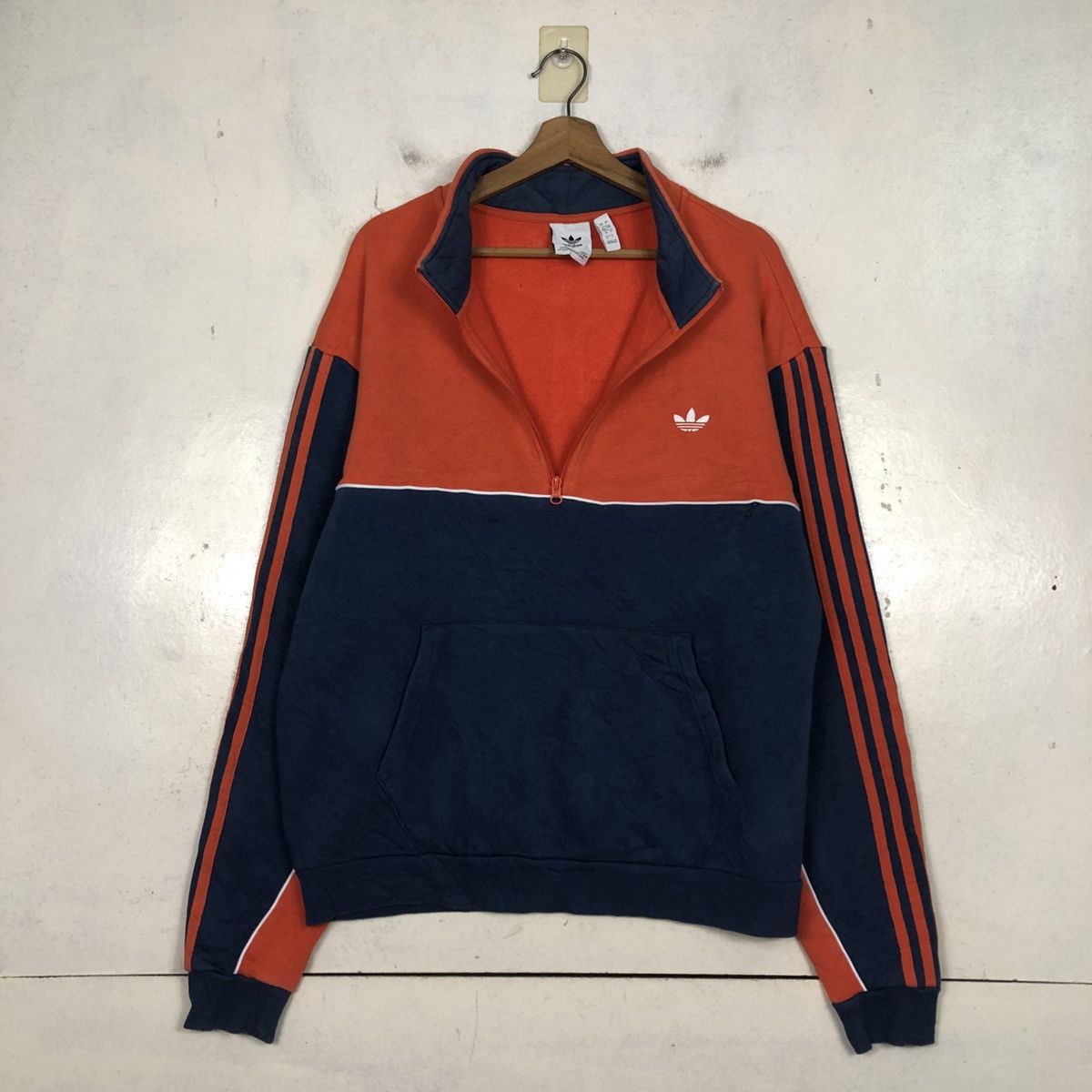 Adidas 📌Double Tone Adidas Anorak Half Zipper Sweater Size US M / EU 48-50 / 2 - 10 Thumbnail