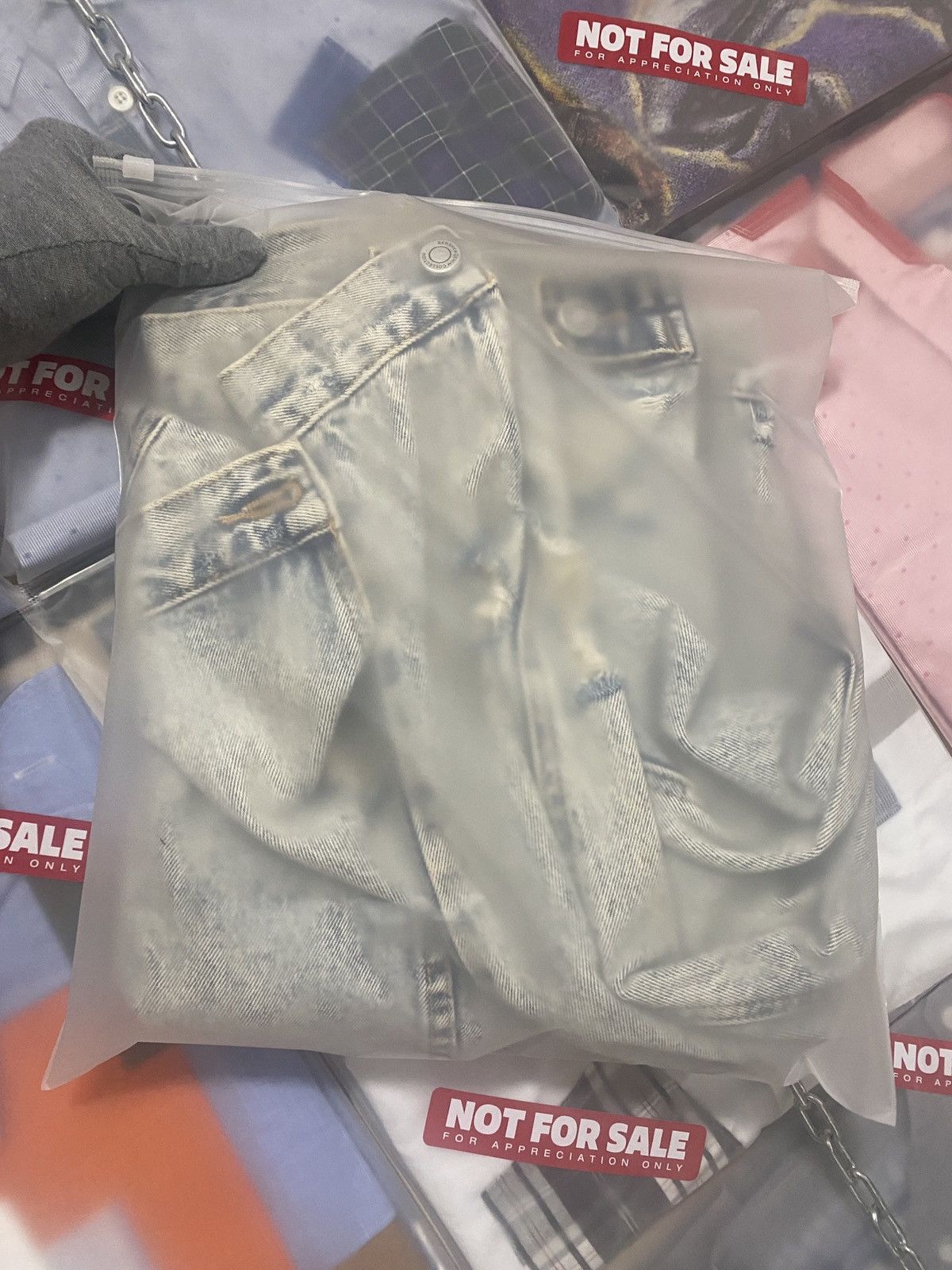Bershka Vintage Distressed Trash Berska Denim Jacket like Amiri Size US M / EU 48-50 / 2 - 23 Thumbnail