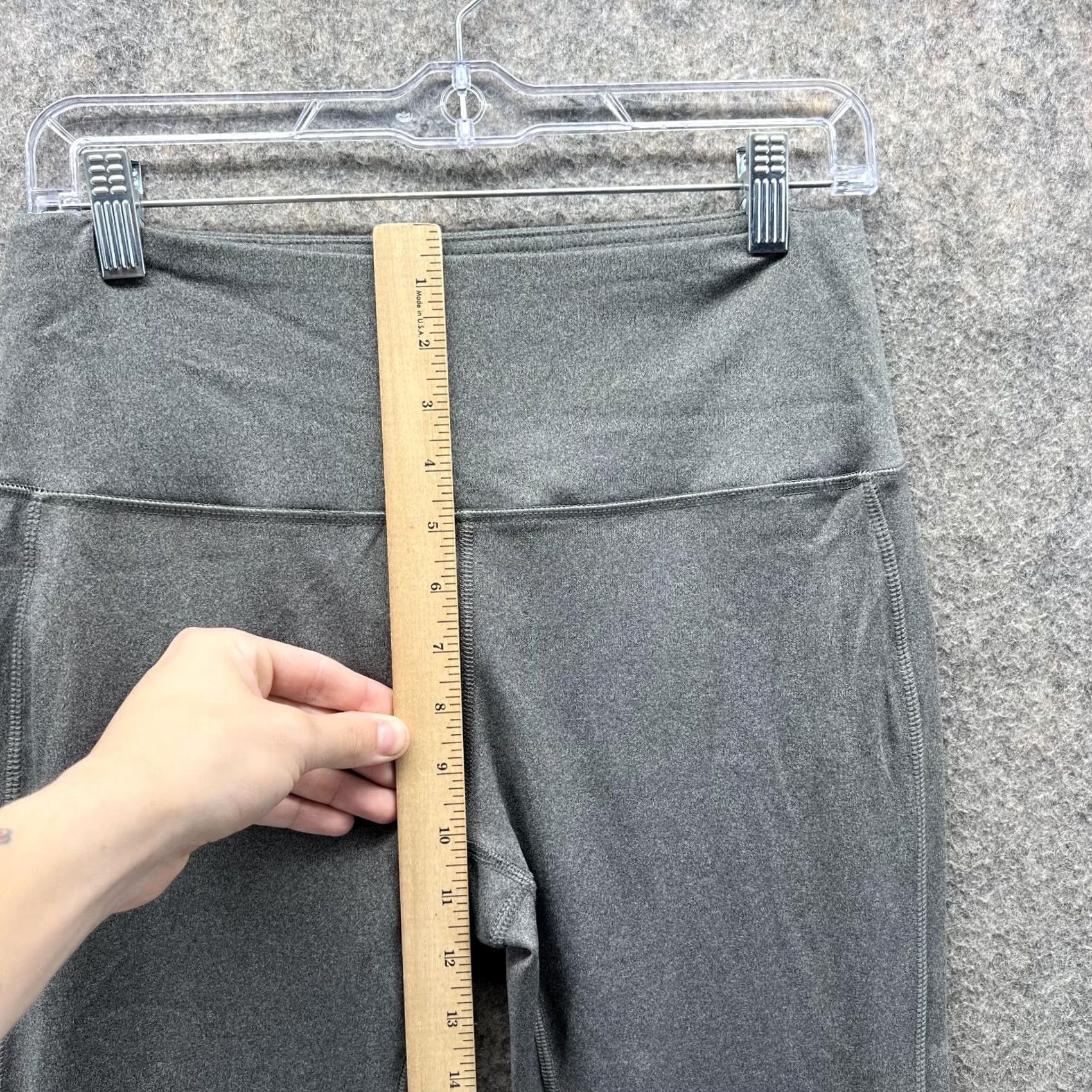 Tapout Tapout Leggings Women Large Gray Athletic Compression Elastic Waist Size 36" / US 14 / IT 50 - 5 Thumbnail