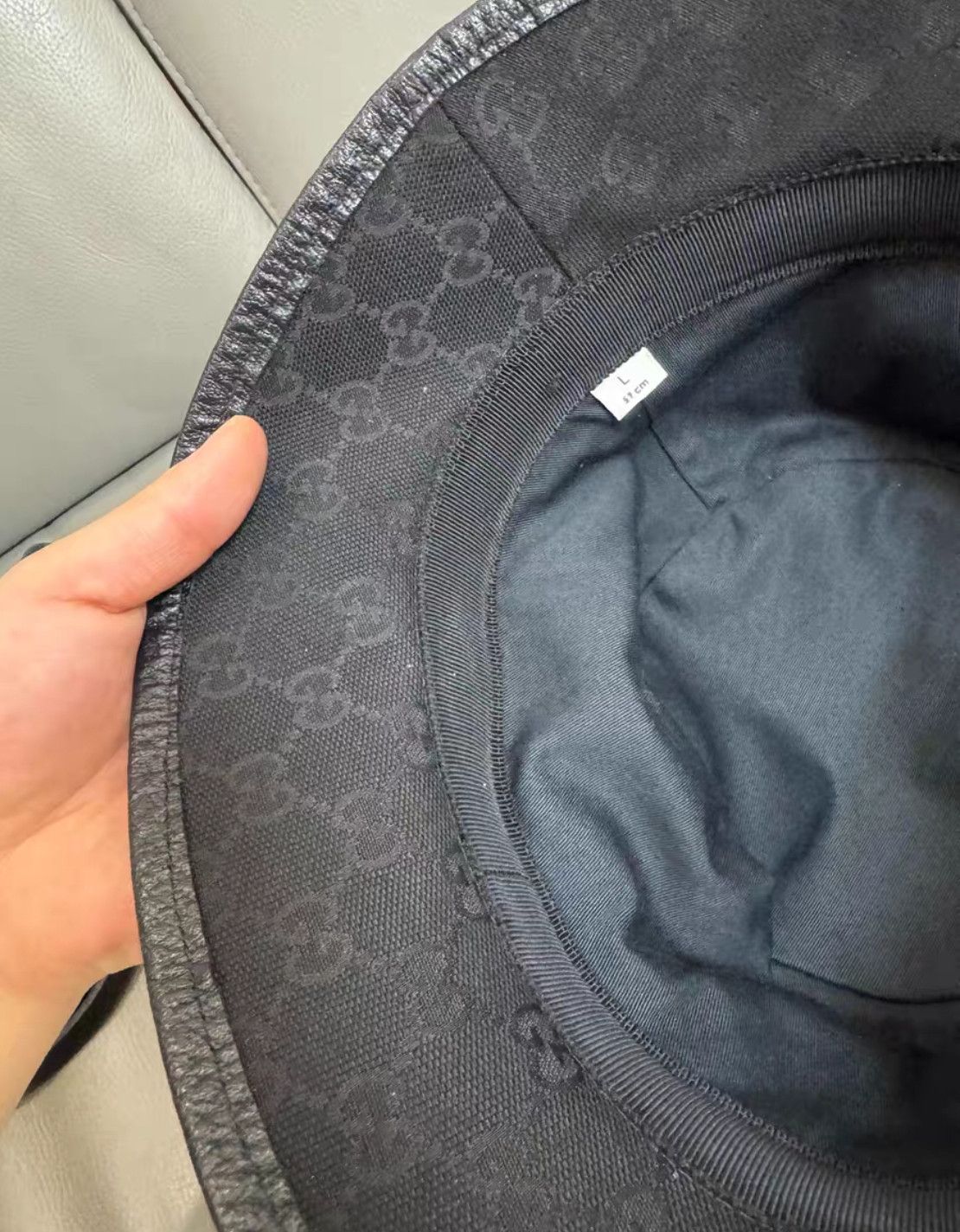Gucci gucci black bucket hat with gold logo-2507 Size ONE SIZE - 4 Thumbnail