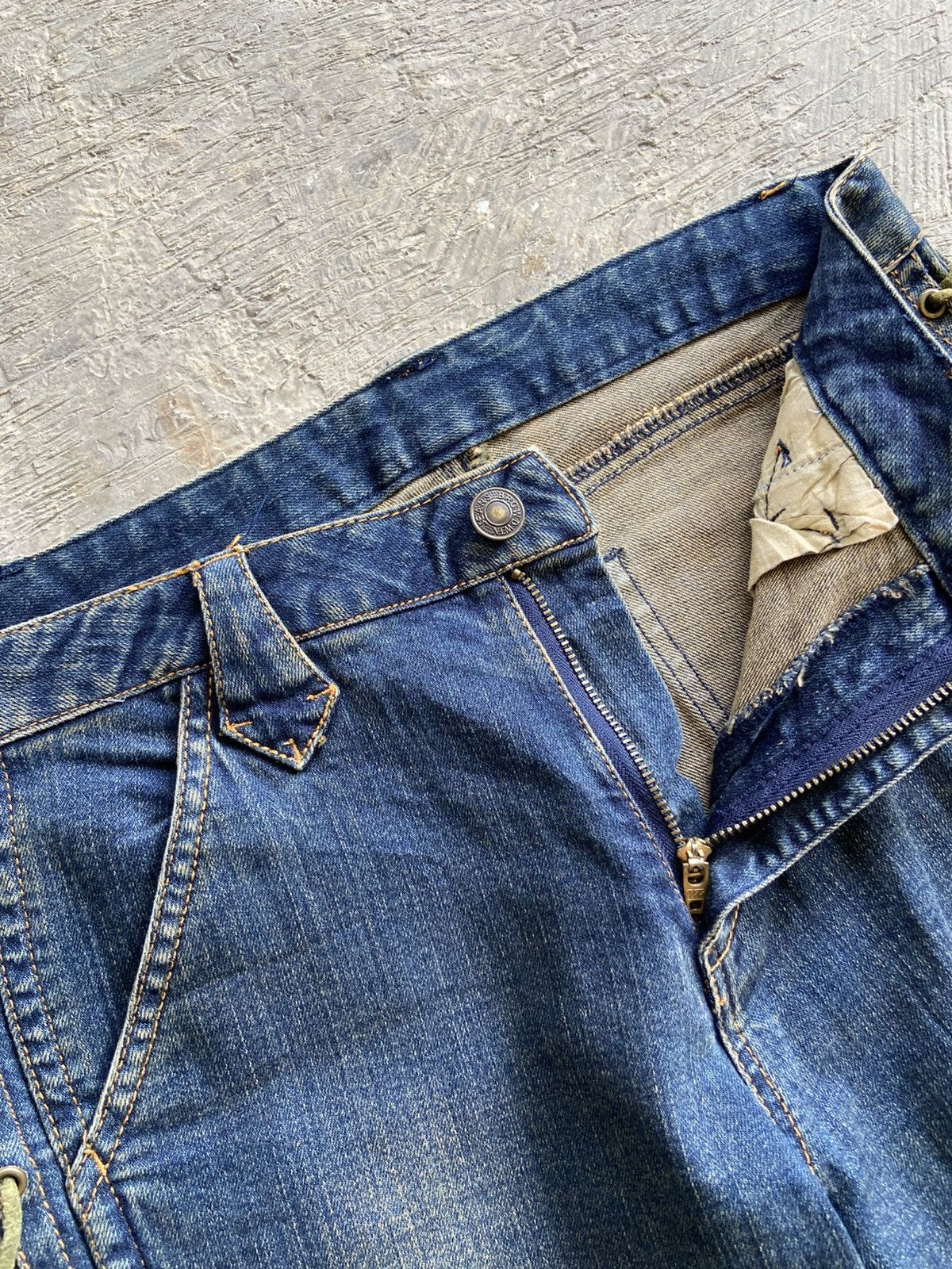 Le Grande Bleu (L.G.B.) 2000s Browd Win - Vkei LGB Style Lace Flared Jeans Pants Size 27" / US 4 / IT 40 - 4 Thumbnail