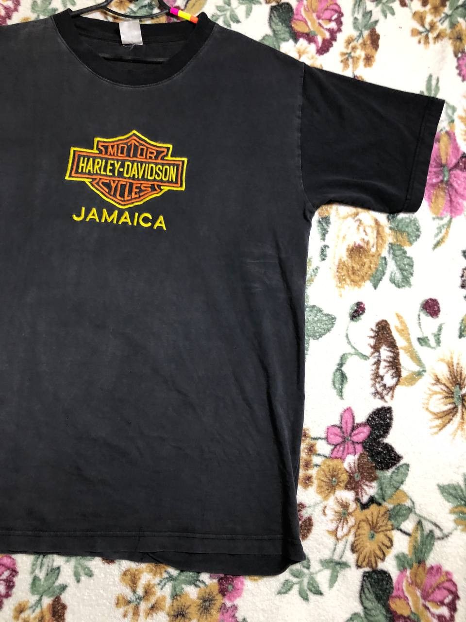 Harley Davidson VINTAGE 90s | Harley Davidson Jamaica Logo T-Shirt Size US XXL / EU 58 / 5 - 5 Thumbnail