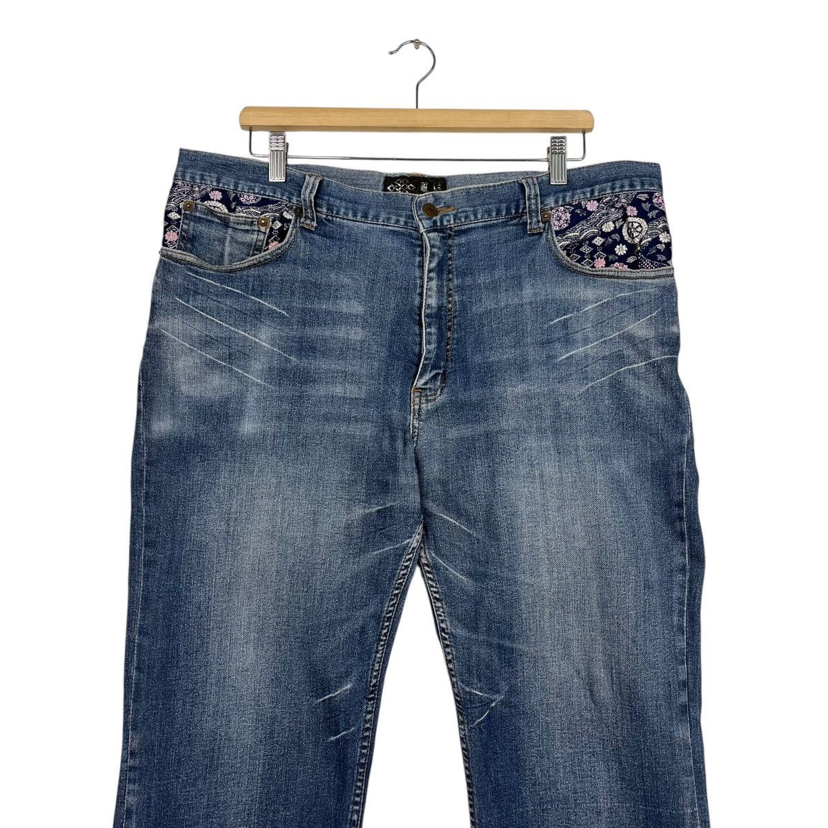 Japanese Brand Vintage Japanese Designer Embroidery Logo Denim Size US 38 / EU 54 - 4 Thumbnail