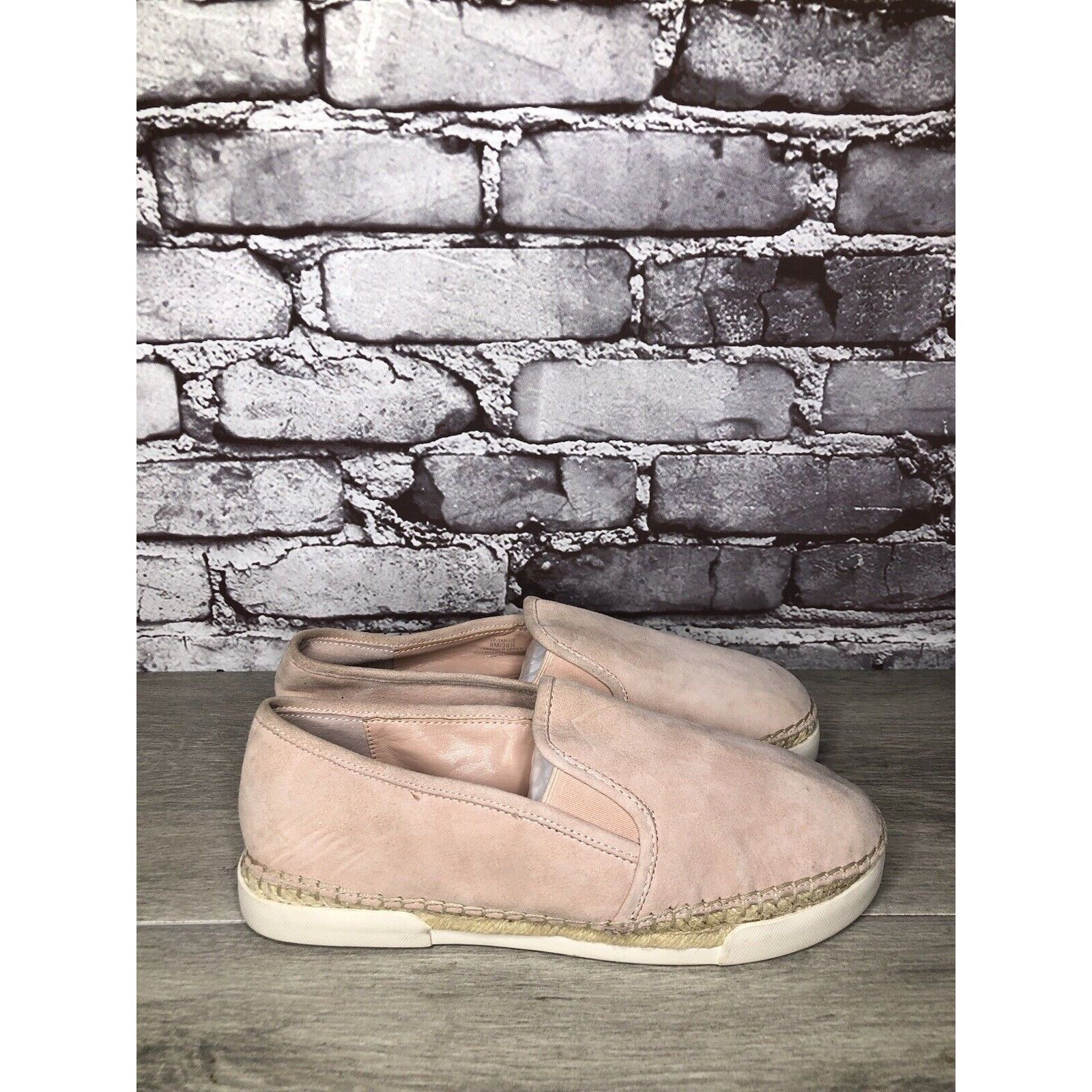 Vince Camuto VINCE CAMUTO Tambie Blush Pink Suede Leather Espadrille Loaf Size US 8 / IT 38 - 3 Thumbnail