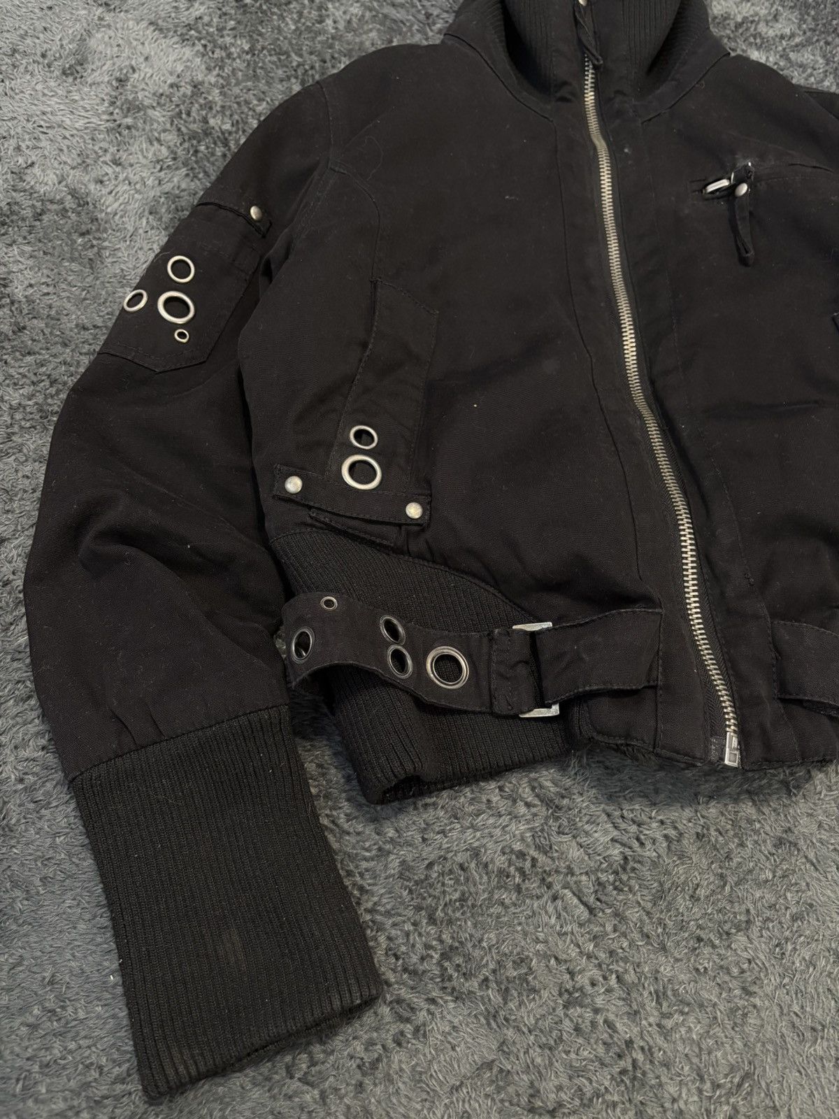 Hysteric Glamour × Undercover Avant Garde 00s Vintage Y2K High Neck Rick Style Fur Jacket Size M / US 6-8 / IT 42-44 - 2 Thumbnail