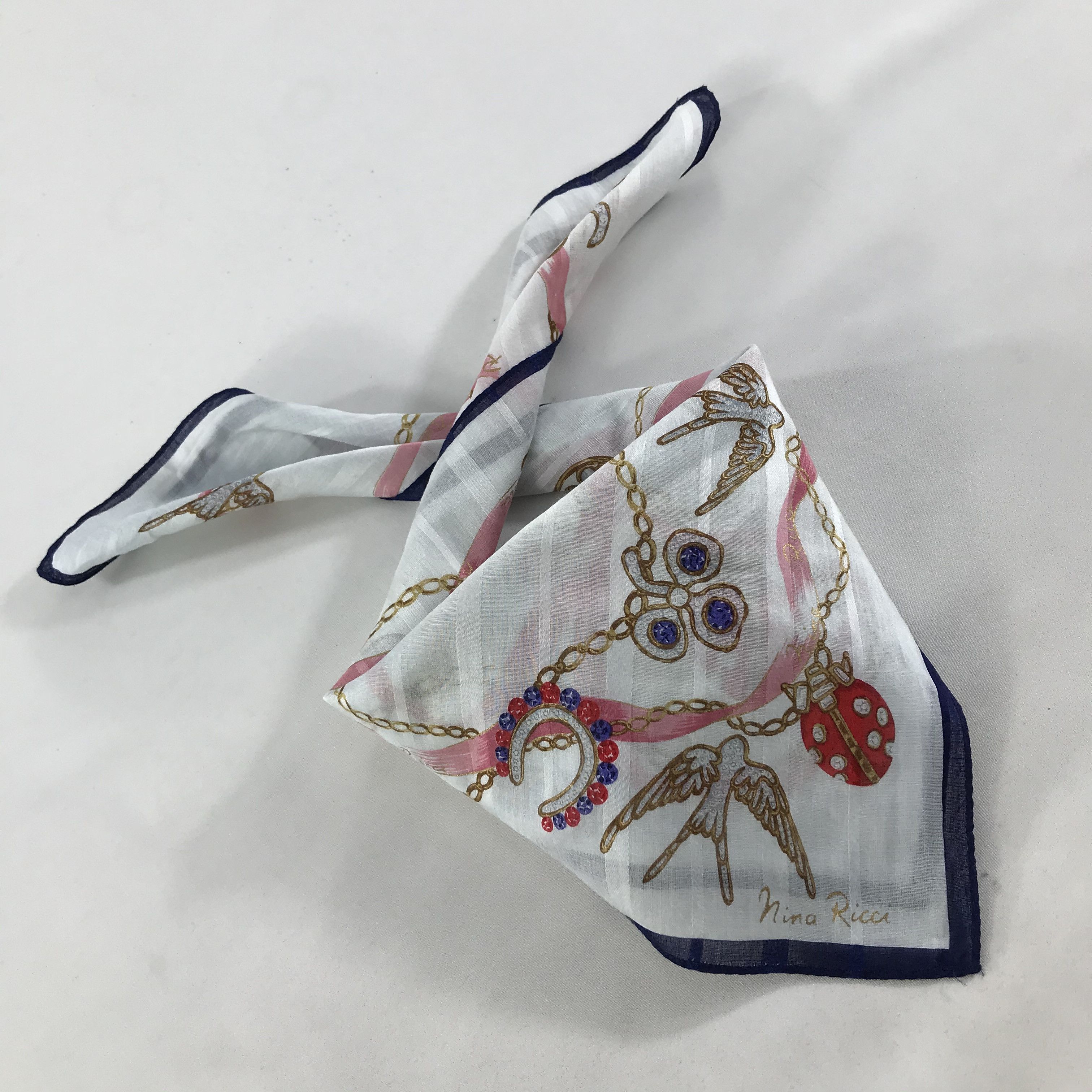 Nina Ricci × Vintage Nina Ricci Bandana / Handkerchief / Neckerchief - S1669 Size ONE SIZE - 5 Thumbnail