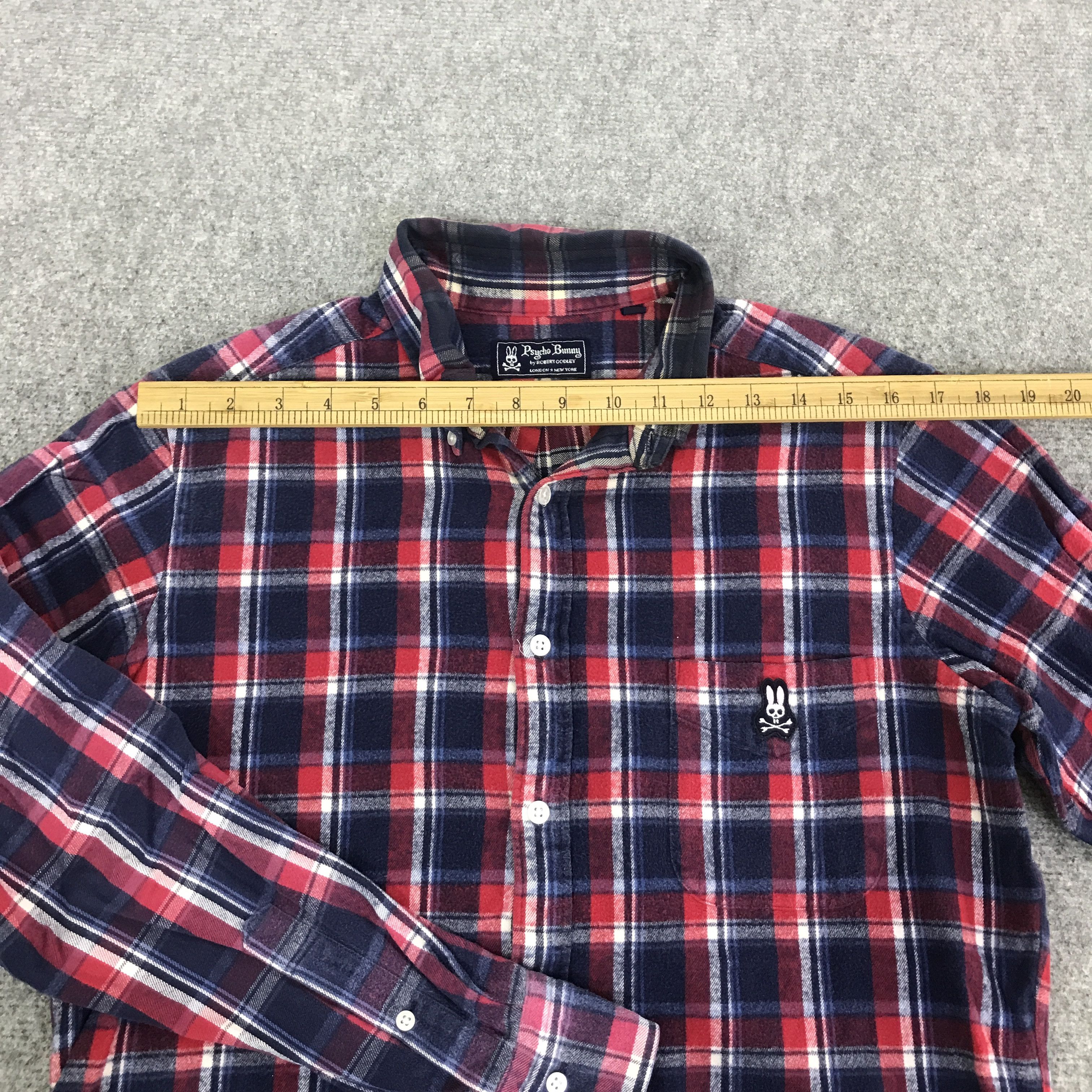 Psycho Bunny PSYCHO BUNNY TARTAN DESIGN BUTTON UP SHIRT K93B10 Size US L / EU 52-54 / 3 - 5 Thumbnail