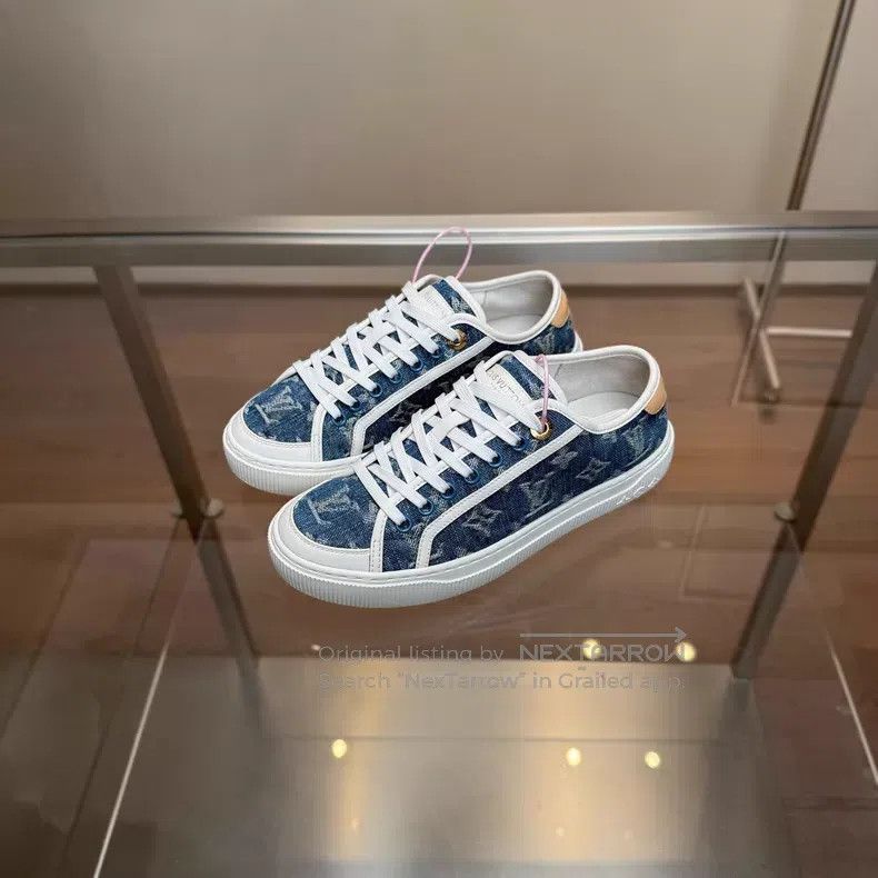 Louis Vuitton Louis Vuitton 25SS Tannin Denim Full Print Board Shoes Size US 6 / IT 36 - 1 Thumbnail