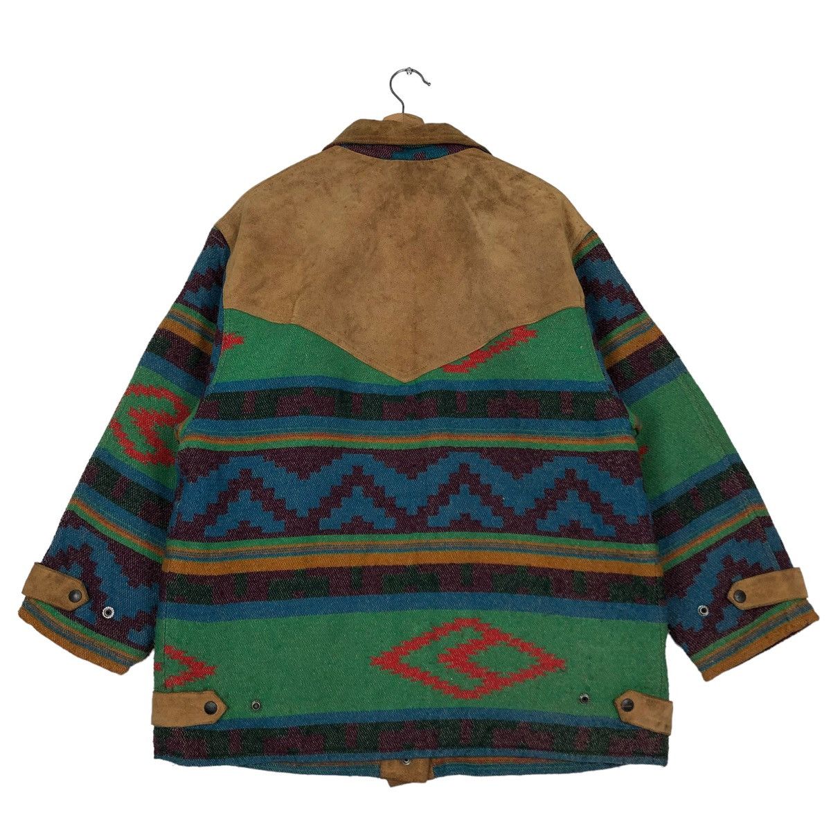 Vintage 🔥Vtg Leather Jacket Aztec Navajo Native Made in UK Size US L / EU 52-54 / 3 - 8 Thumbnail