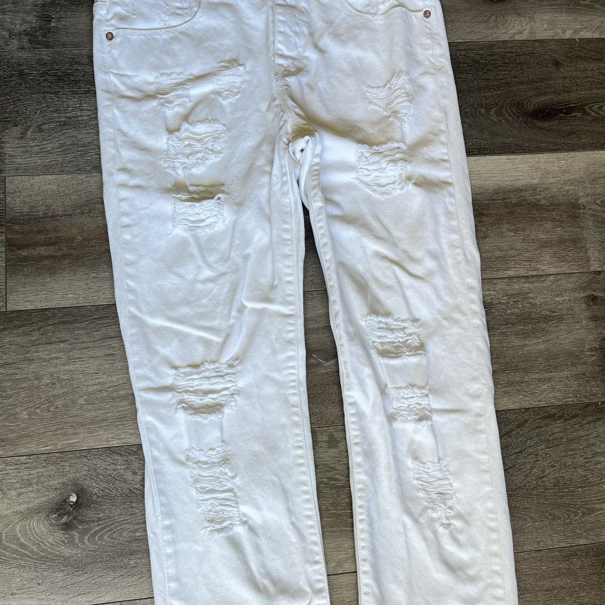 Stampd Stampd White Distressed Slim Fit Skinny Denim Jeans 34x34 Size US 34 / EU 50 - 6 Thumbnail